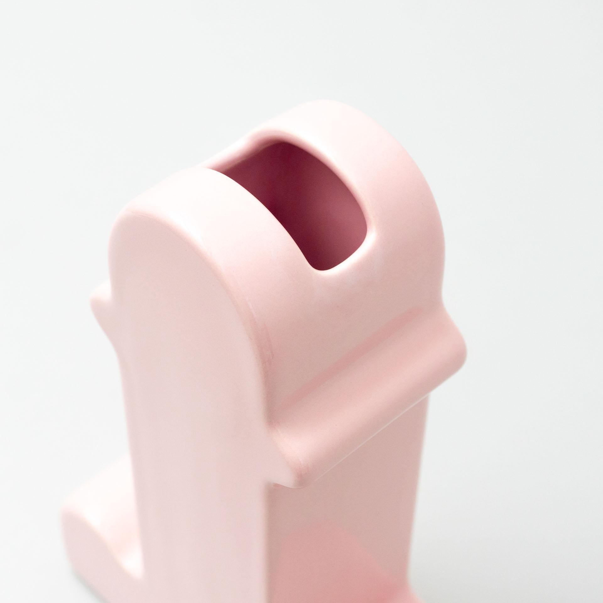 Ettore Sottsass Shiva Pink Ceramic Vase 6