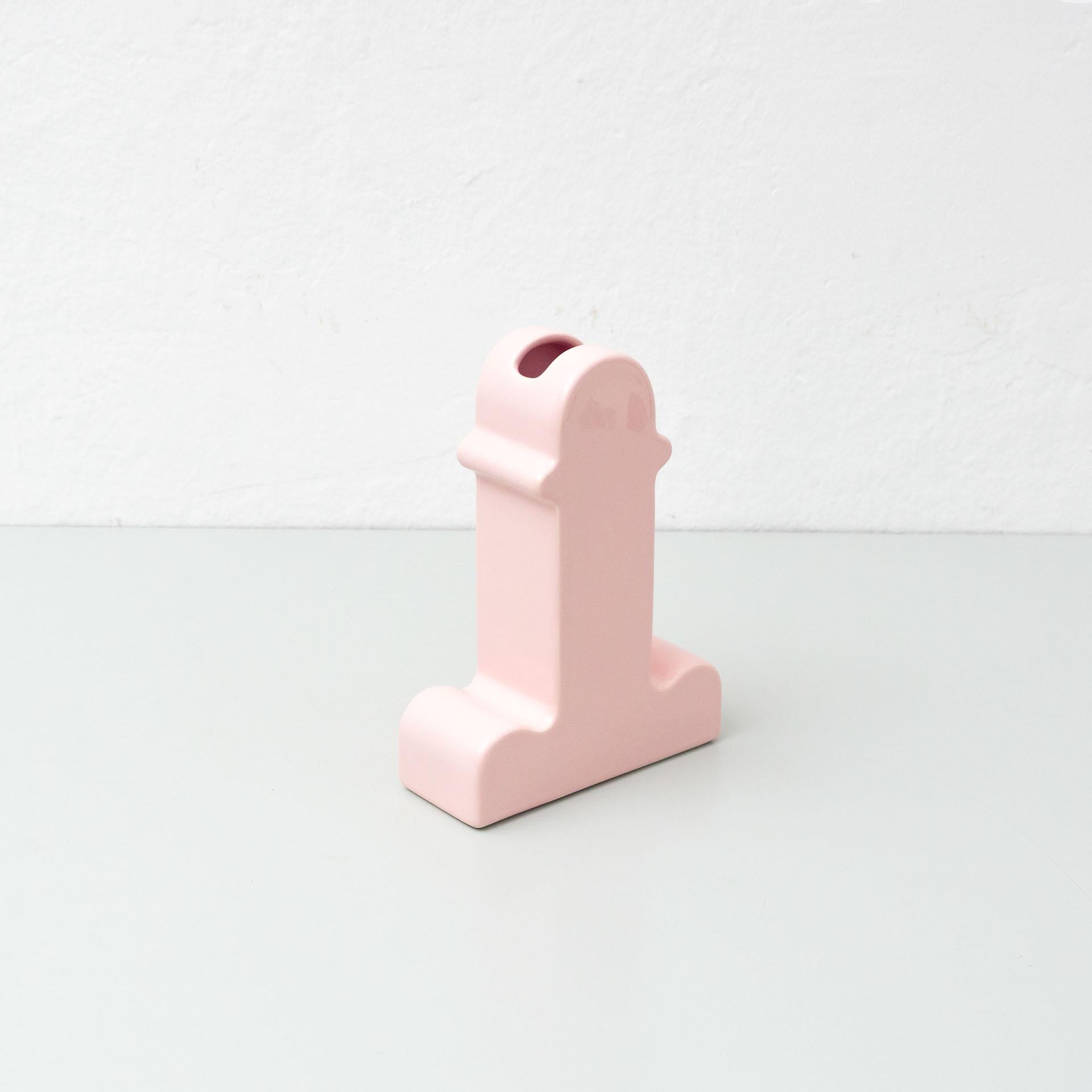 Ettore Sottsass Shiva Pink Ceramic Vase 3