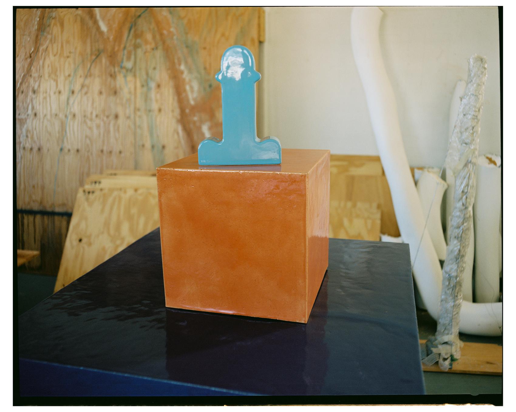 Contemporary Ettore Sottsass, Shiva Vase, Blue, Glazed Ceramic, Spain, 1971 For Sale