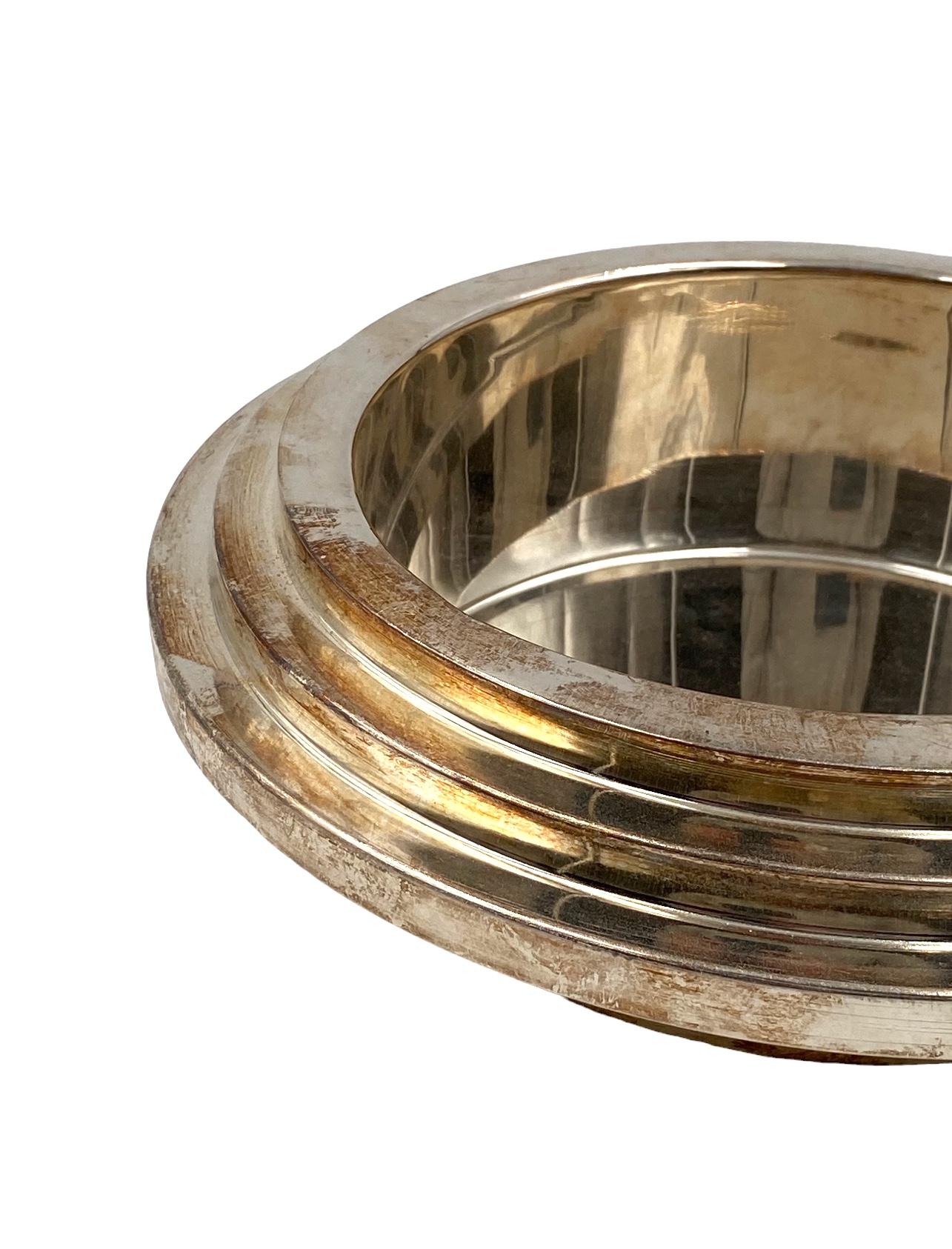 Ettore Sottsass, silver-plated bowl / vide poche, Cleto Munari Italy 1980s For Sale 10