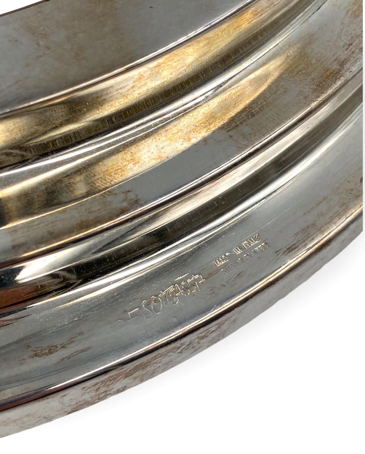 Ettore Sottsass, silver-plated bowl / vide poche, Cleto Munari Italy 1980s 13