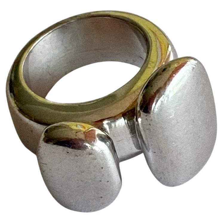 Silver Ettore Sottsass silver ring from Collezione Magic di Arnolfo di Cambio, 2001