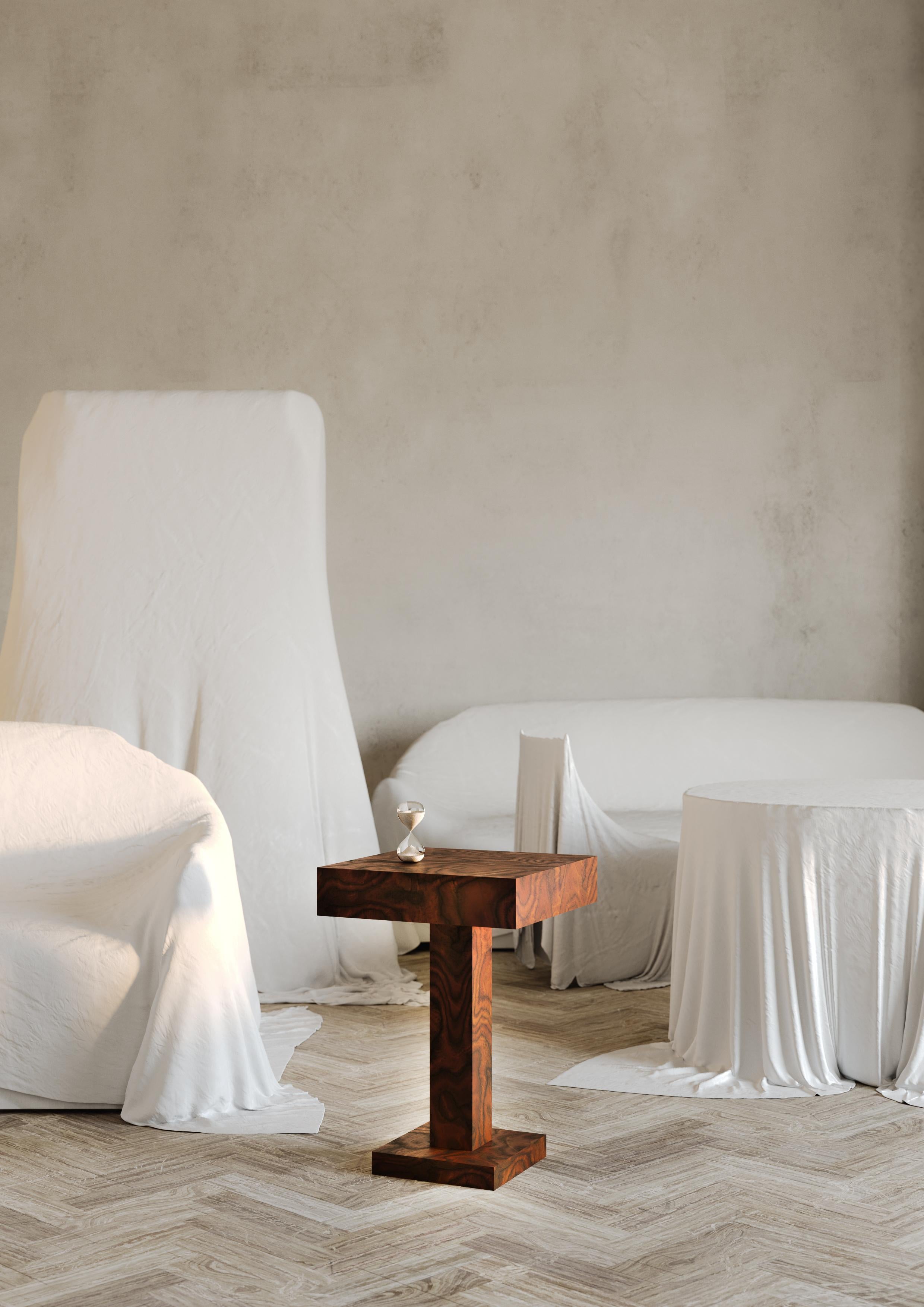 Veneer Ettore Sottsass Single Side Table For Sale