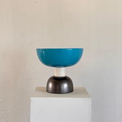 Ettore Sottsass Stand in grau und hellblau glasierter Keramik für Bitossi, 1960er Jahre