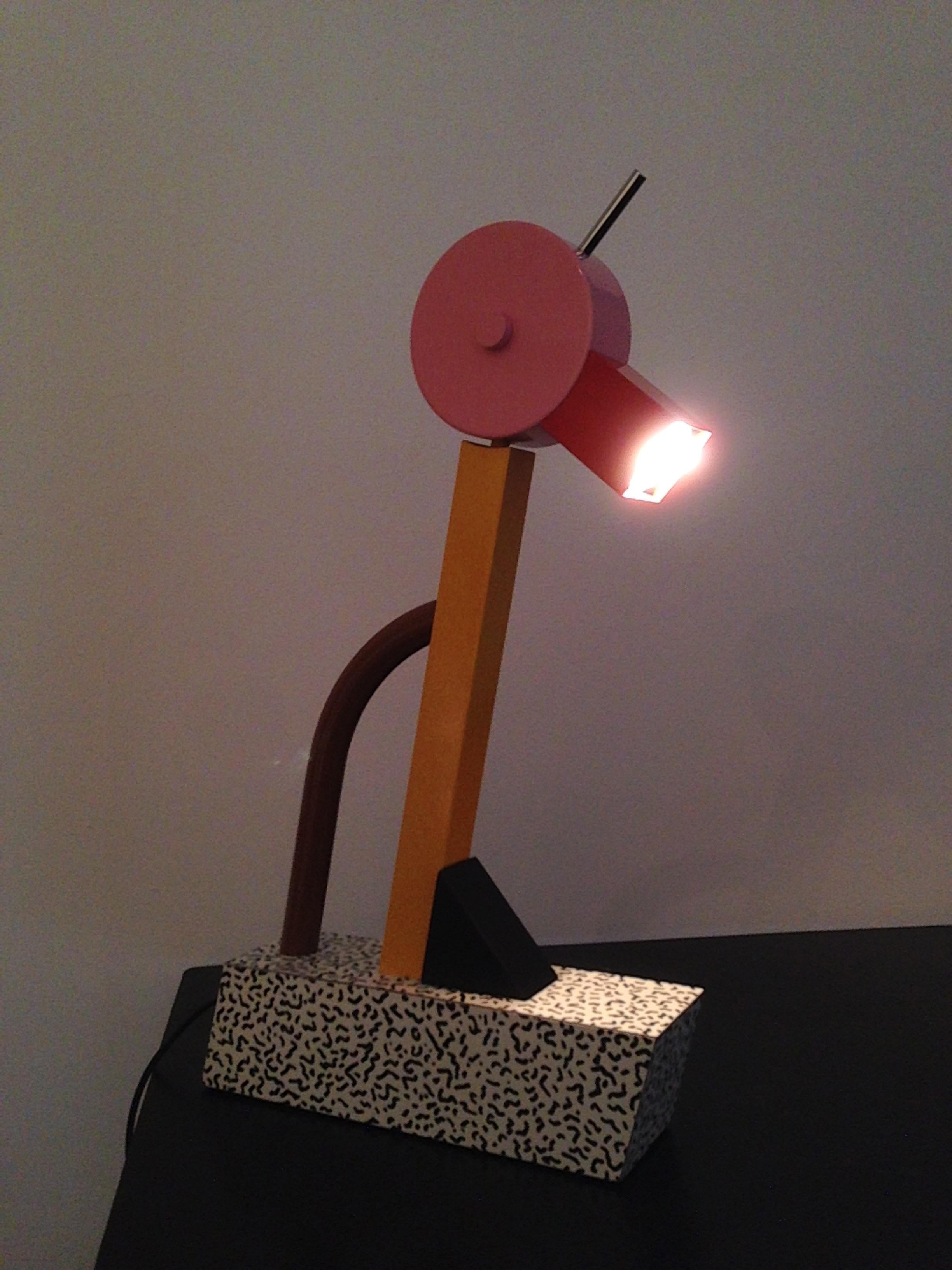 Metal Ettore Sottsass Tahiti Table Lamp by Memphis Srl For Sale