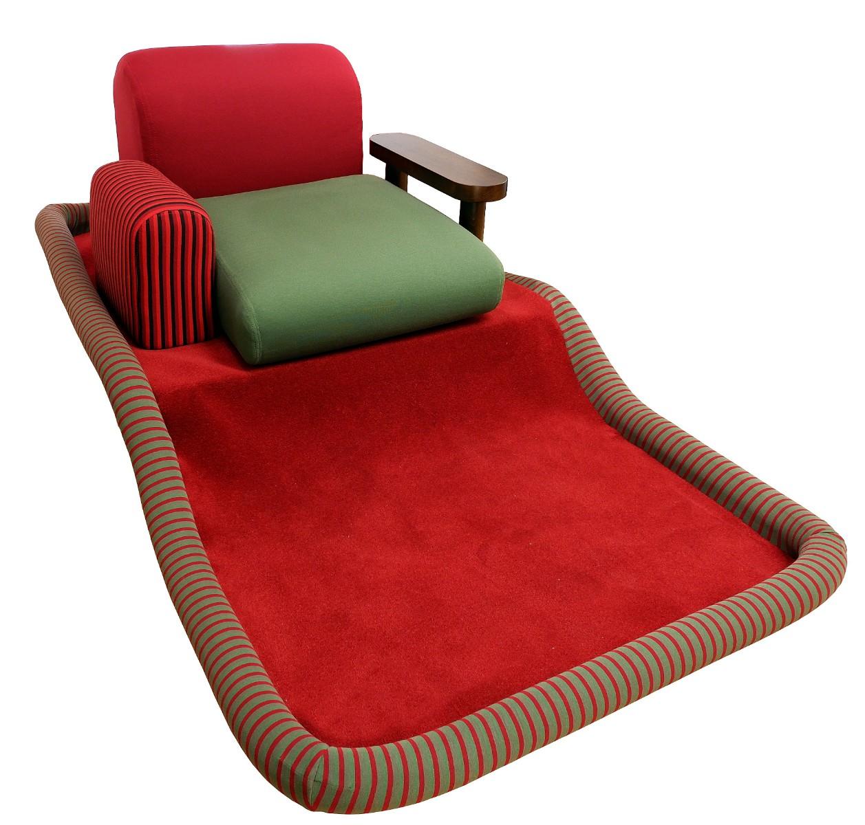 Ettore Sottsass “Tappeto Volante” armchair for Bedding Brevetti, Italy, 1974.