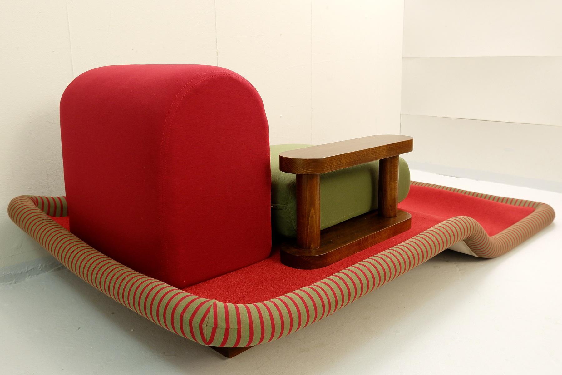 Ettore Sottsass “Tappeto Volante” armchair for Bedding Brevetti, Italy, 1974.