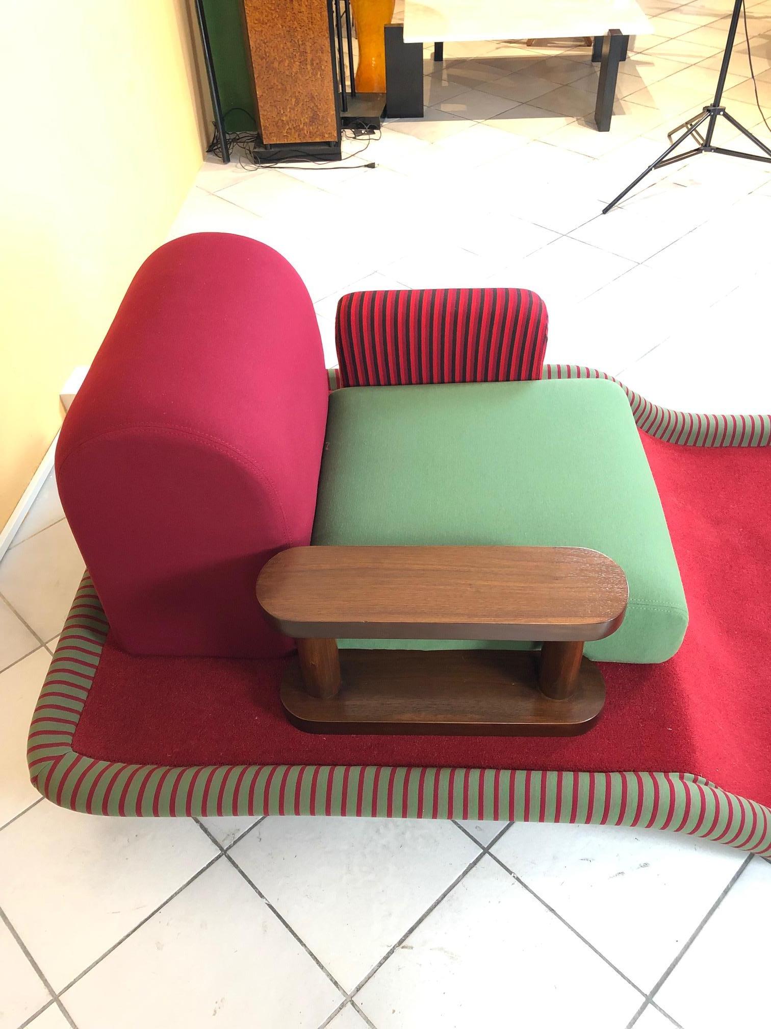 Italian Ettore Sottsass “Tappeto Volante” Armchair for Bedding Brevetti, Italy, 1974 For Sale