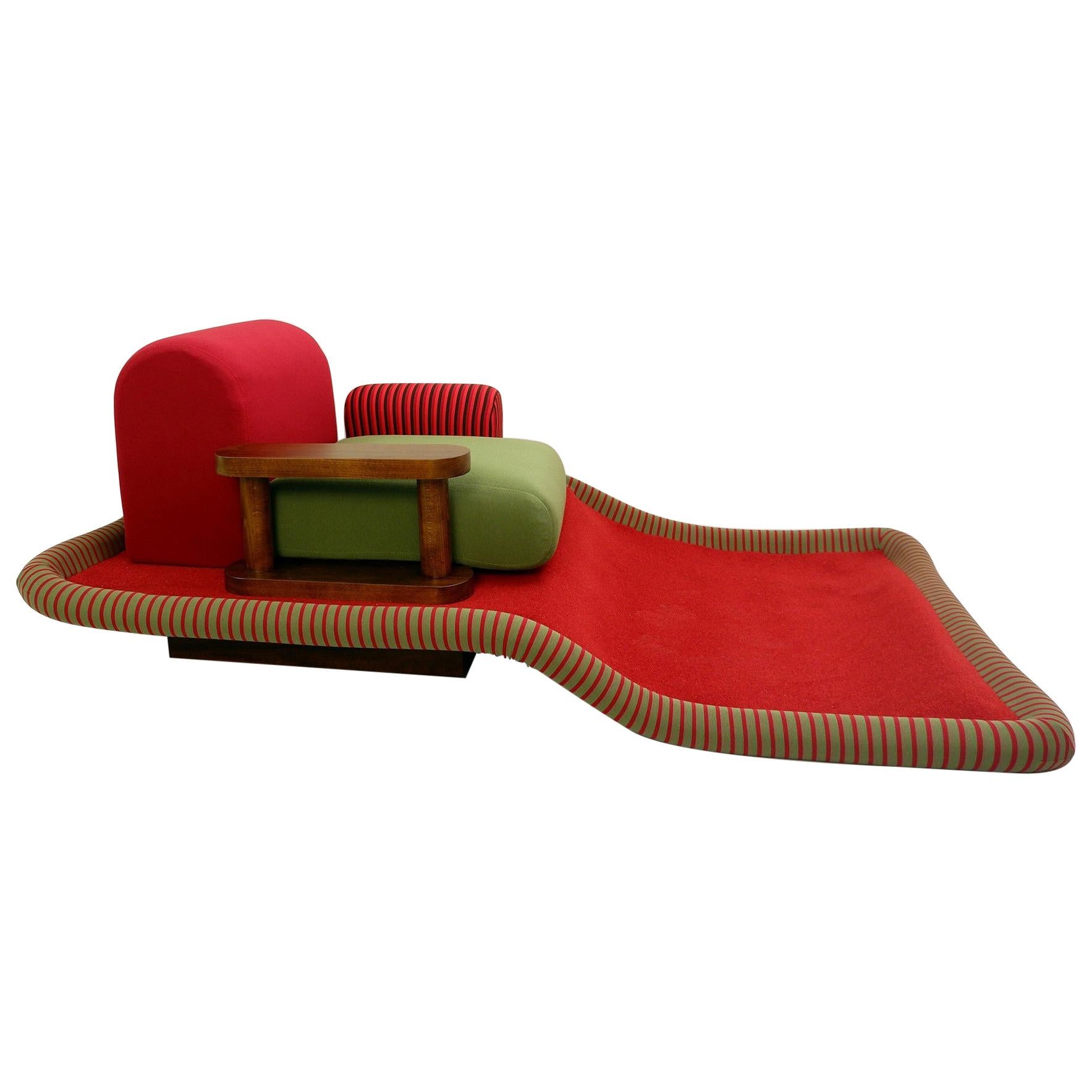 Ettore Sottsass “Tappeto Volante” Armchair for Bedding Brevetti, Italy, 1974