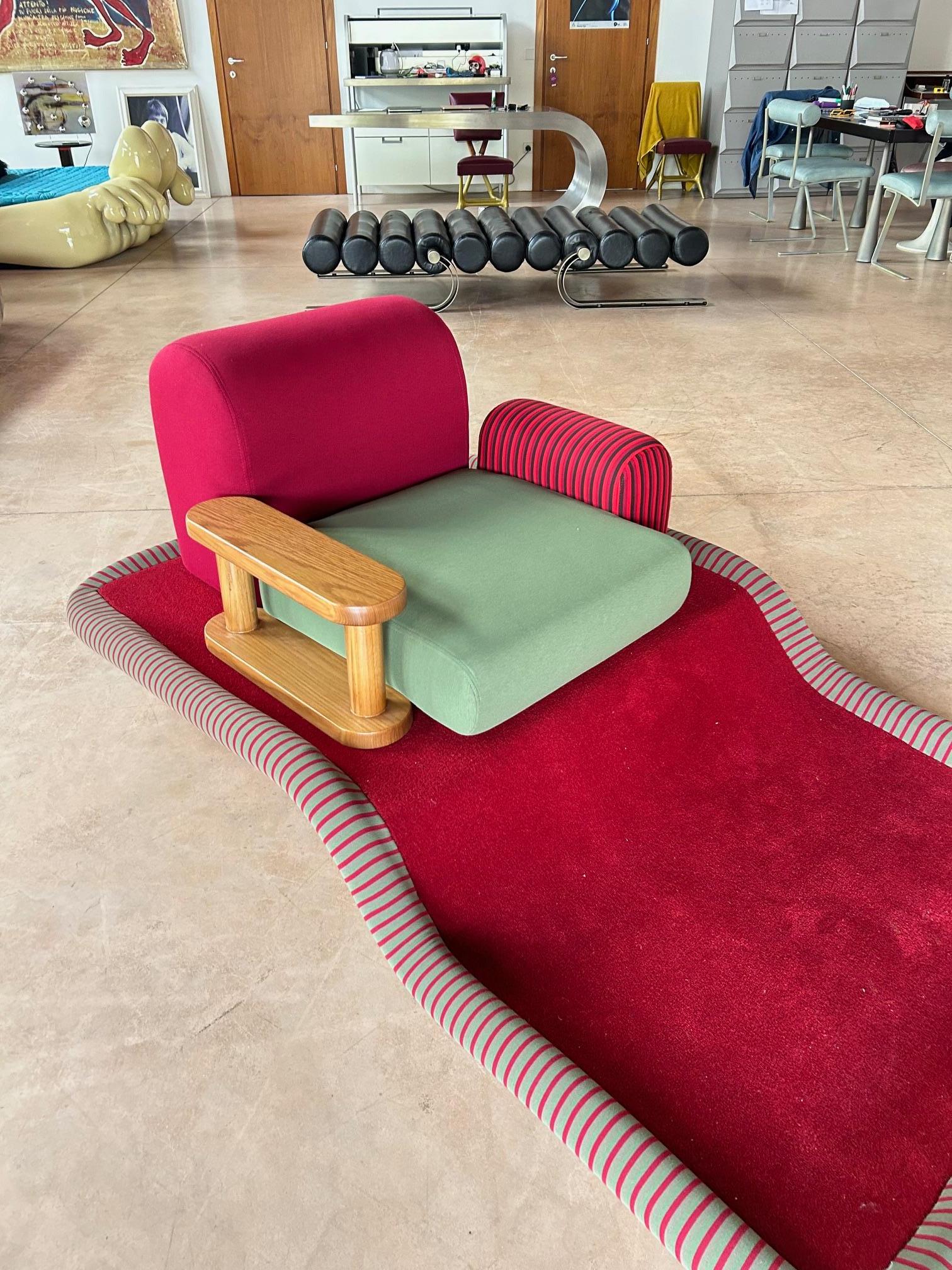 Ettore Sottsass Tappeto Volante - Flying Carper Sessel für Bedding Brevetti (Ende des 20. Jahrhunderts) im Angebot