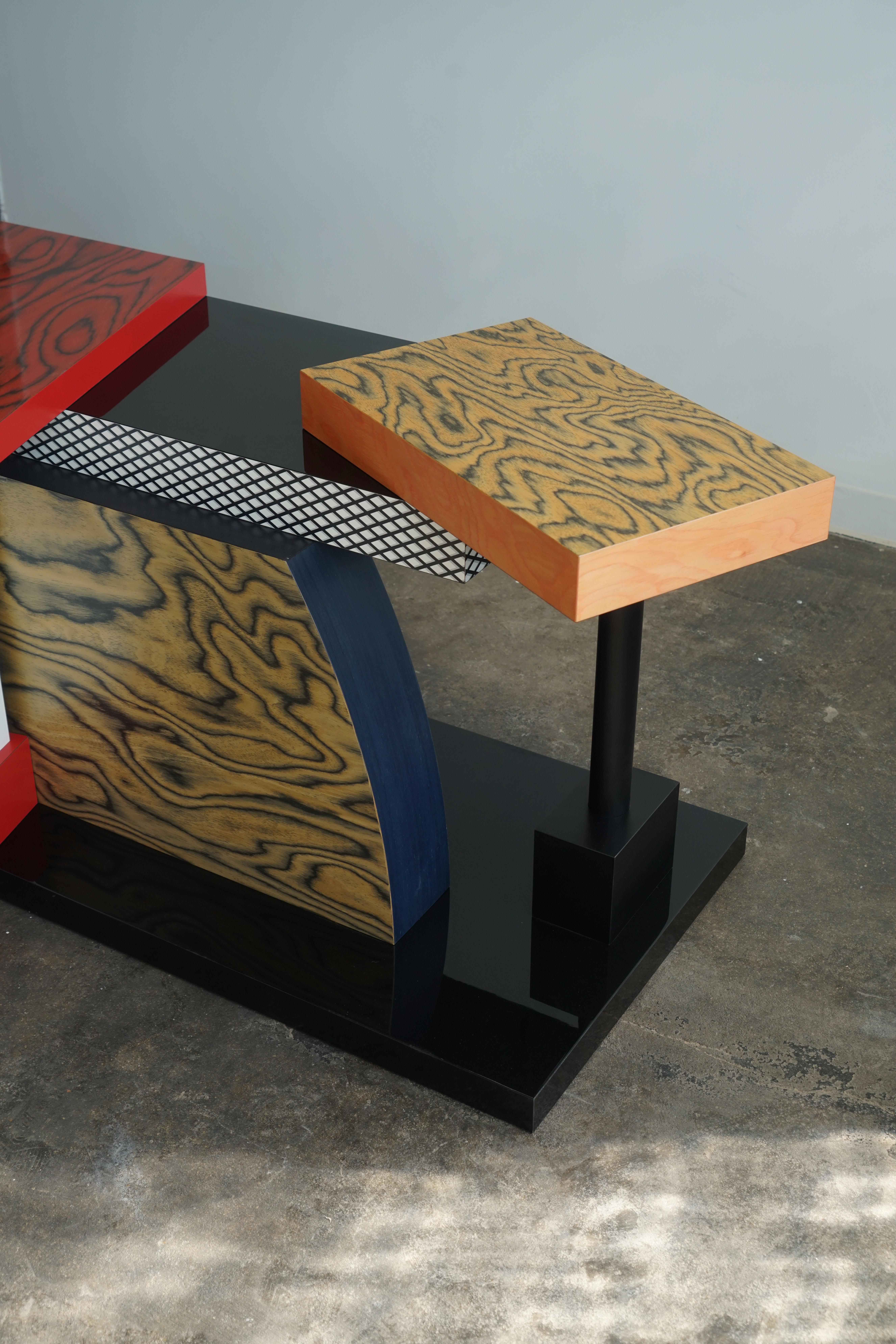 Ettore Sottsass Tartar console table for Memphis Milano Collection For Sale 3