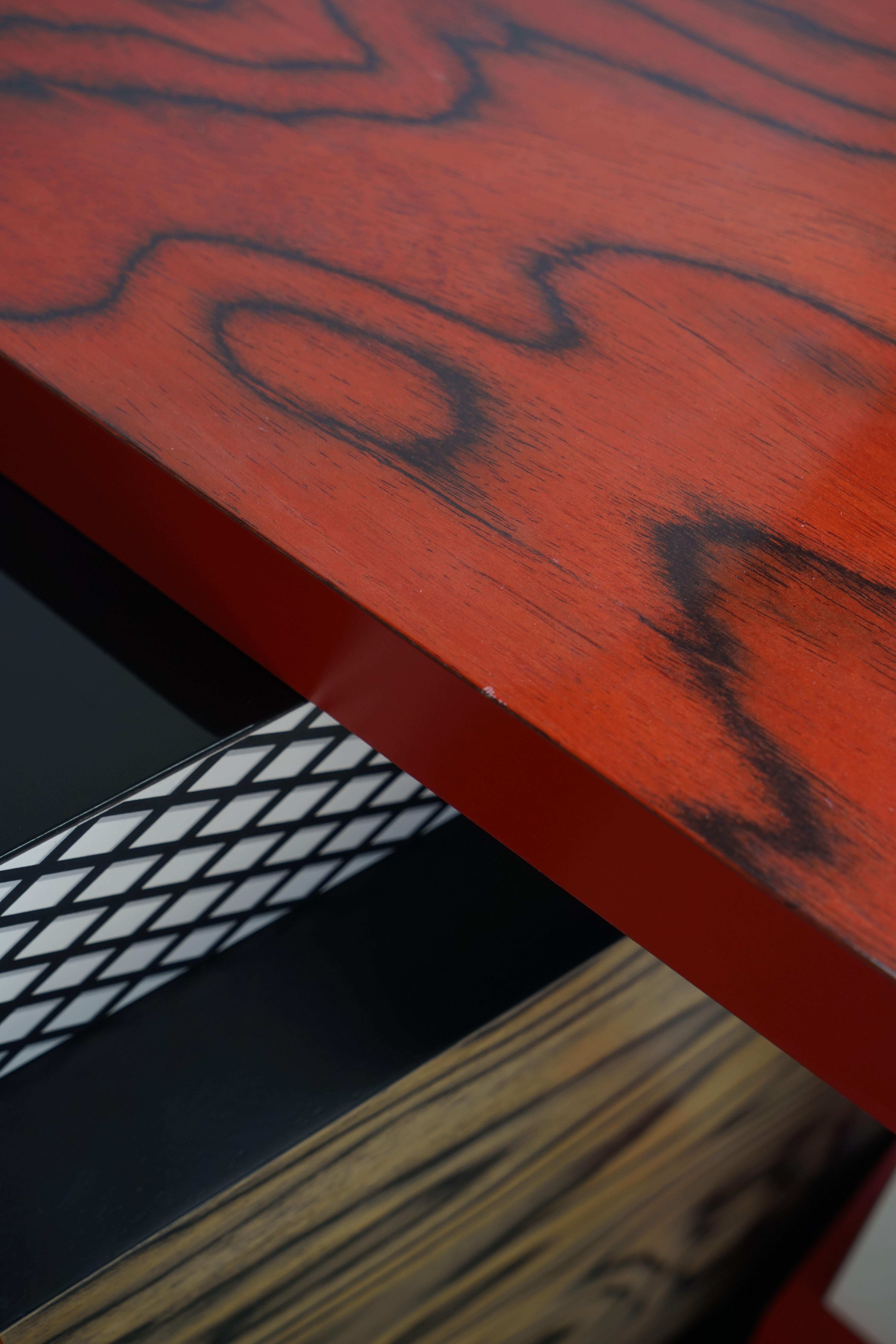 Ettore Sottsass Tartar console table for Memphis Milano Collection For Sale 6