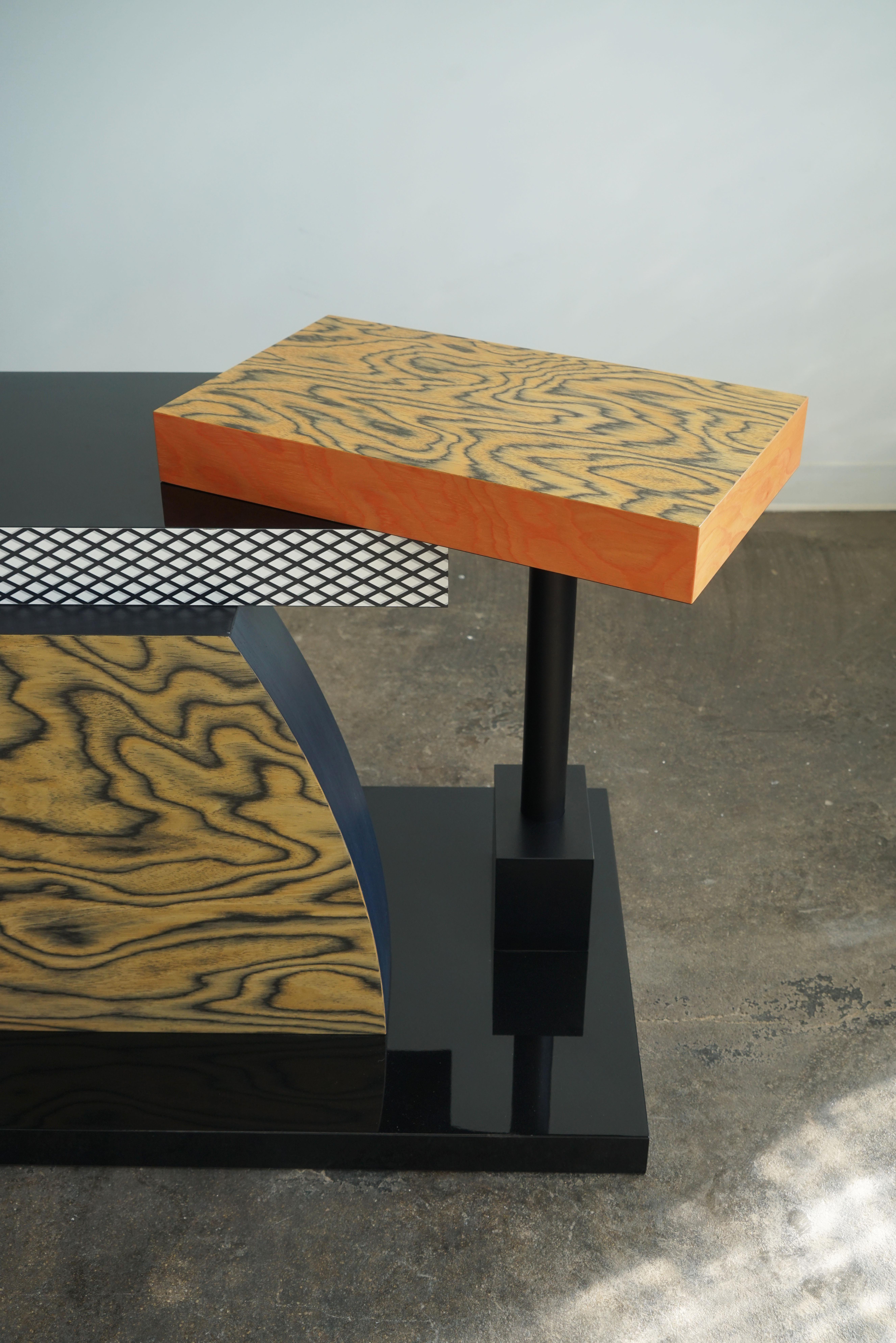 Laminate Ettore Sottsass Tartar console table for Memphis Milano Collection For Sale
