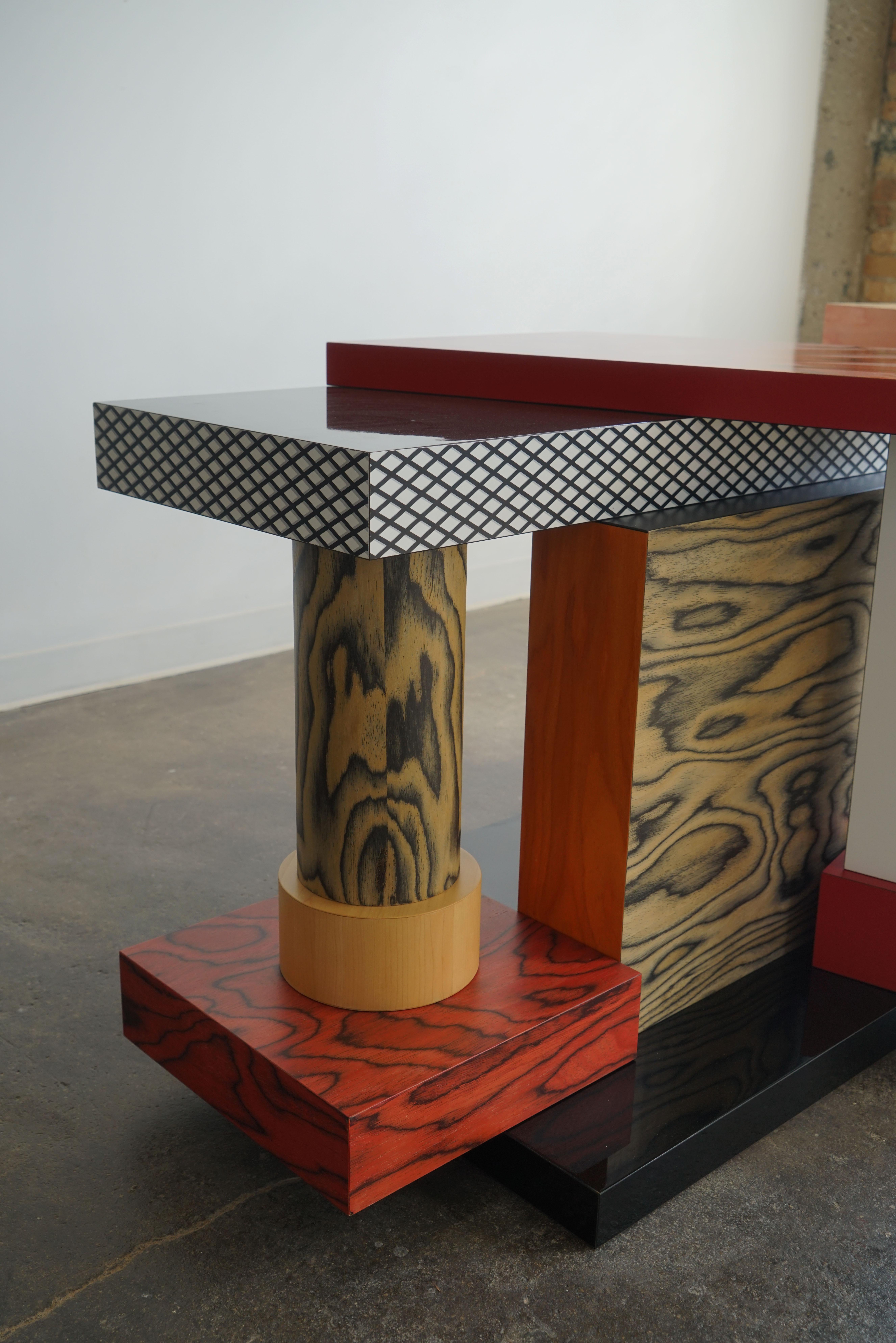 Ettore Sottsass Tartar console table for Memphis Milano Collection For Sale 1