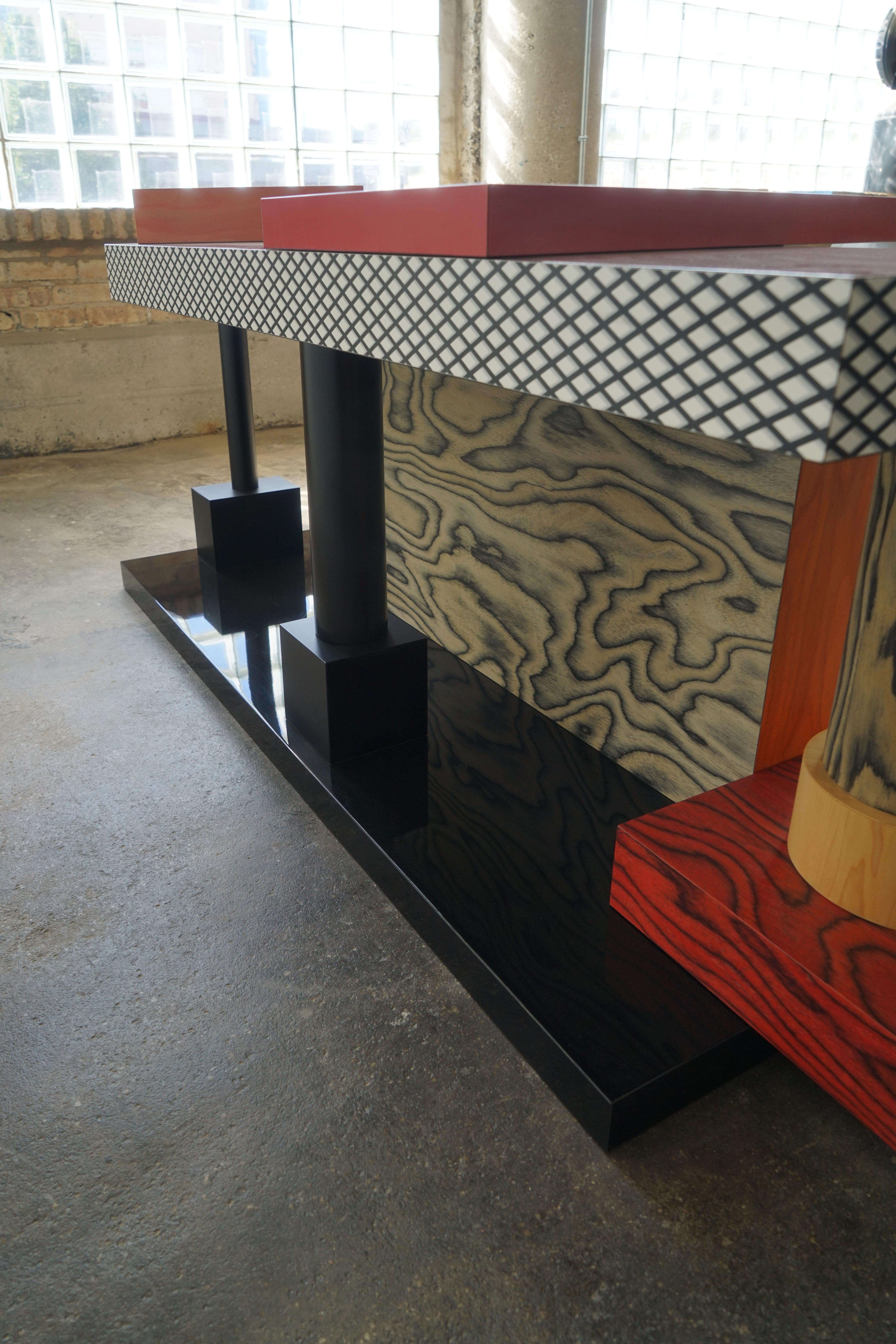 Ettore Sottsass Tartar console table for Memphis Milano Collection For Sale 2