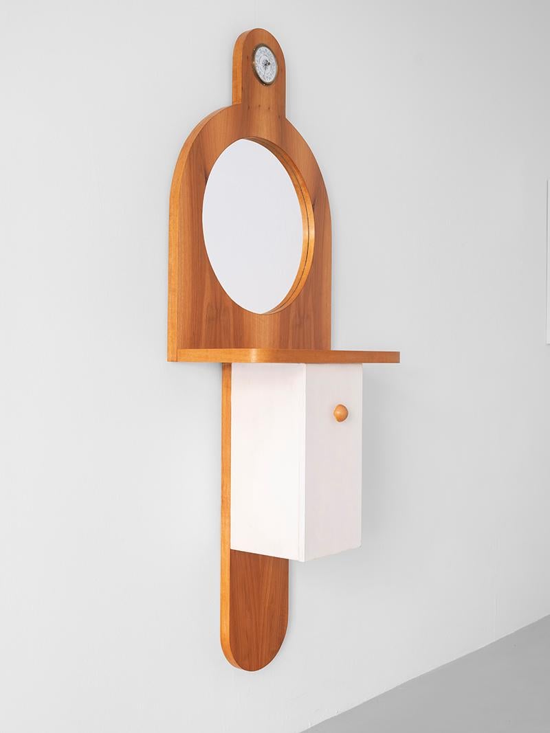 Italiano Ettore Sottsass Tempus Armadio a muro in Wood by Poltronova 1960s in vendita