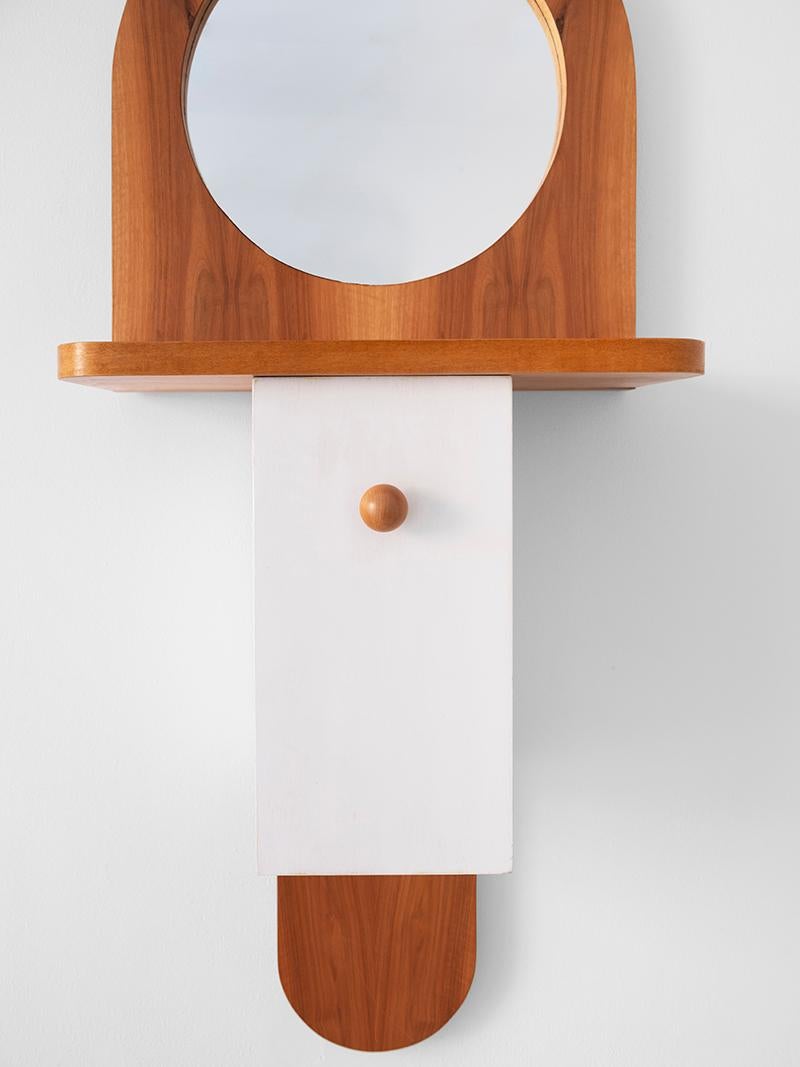 Ettore Sottsass Tempus Armadio a muro in Wood by Poltronova 1960s In condizioni buone in vendita a Montecatini Terme, IT