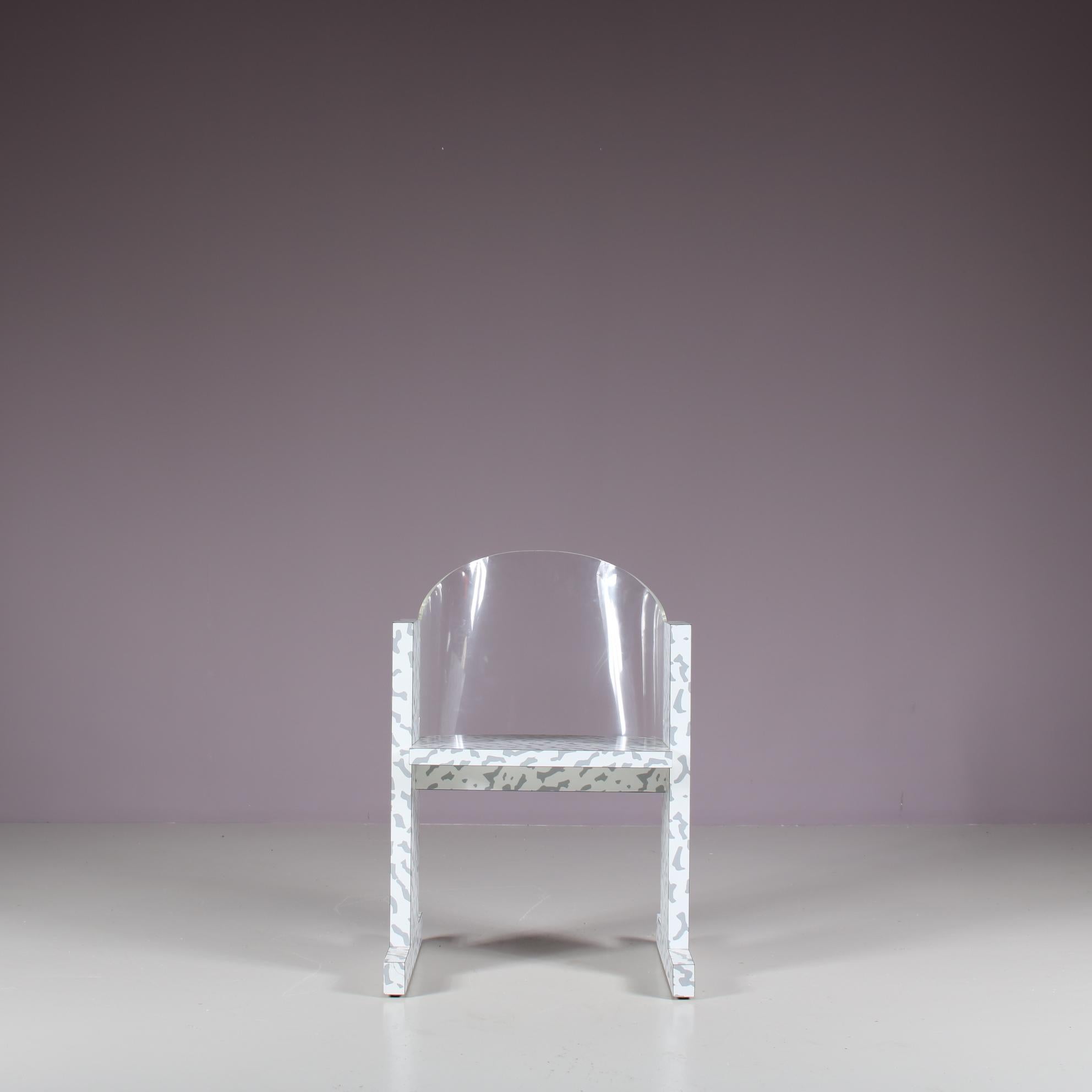 Late 20th Century Ettore Sottsass “Teodora” Side Chair by Vitra, Germany, 1980 For Sale
