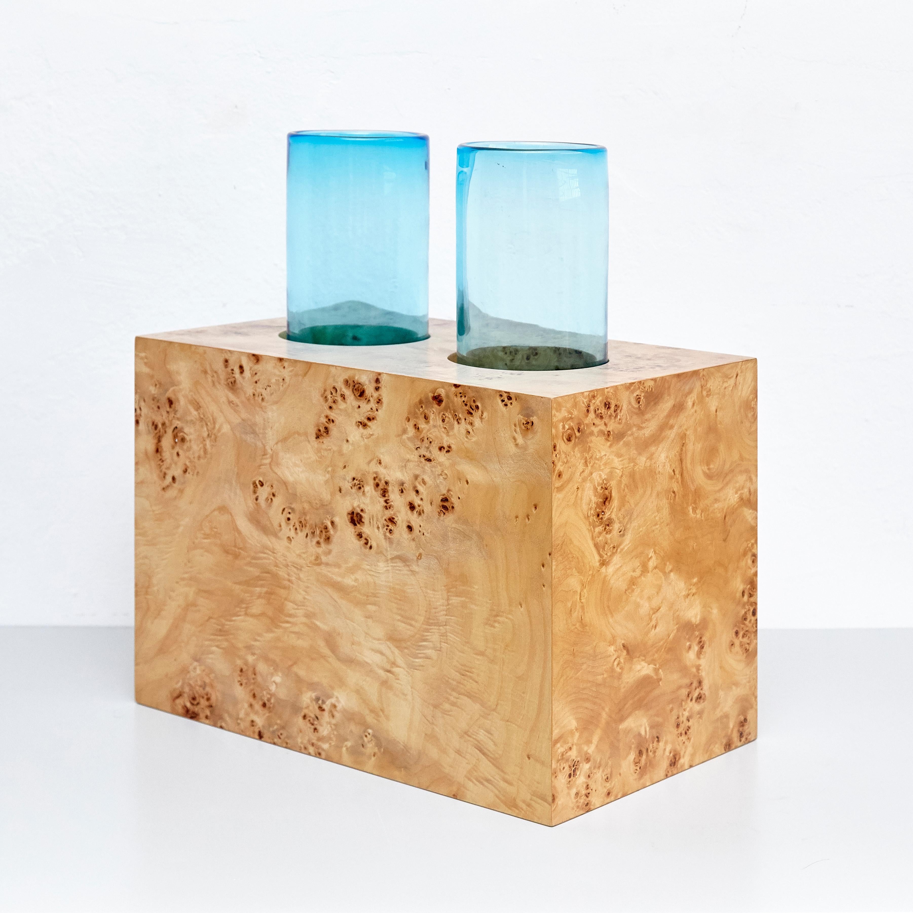 Glass Ettore Sottsass Twenty-Seven Woods for a Chinese Artificial Flower Vase E