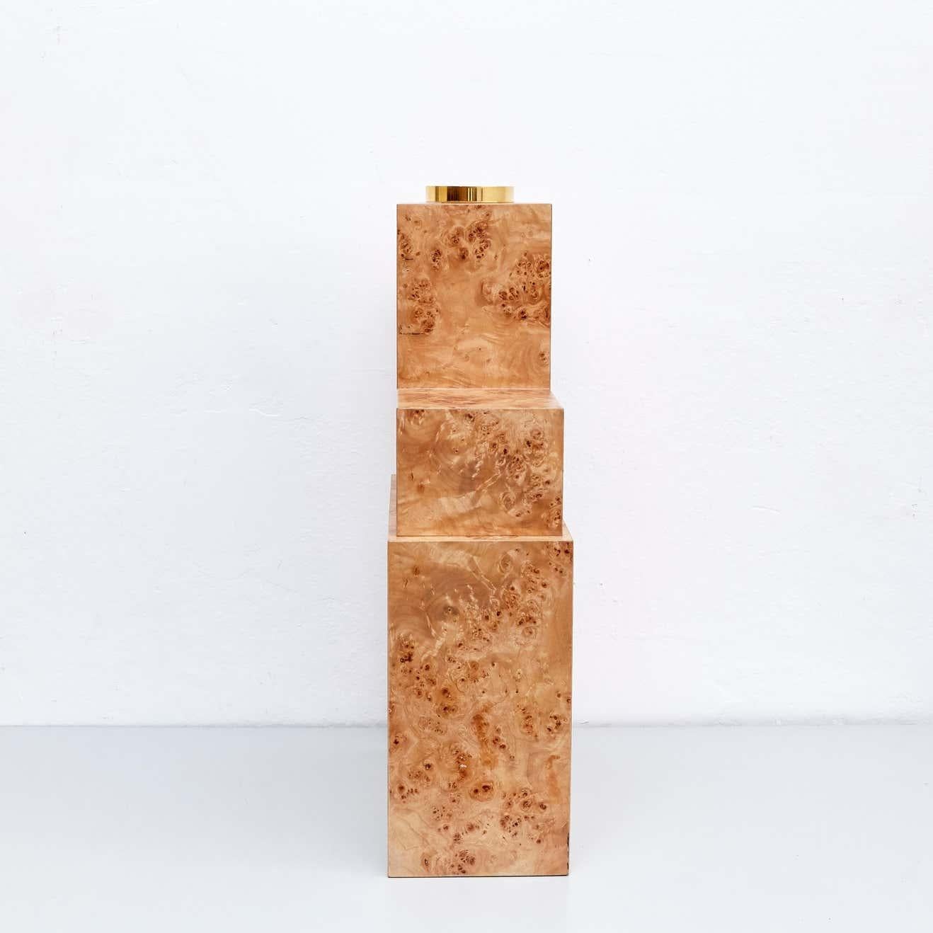 Brass Ettore Sottsass Twenty-Seven Woods for a Chinese Artificial Flower Vase G