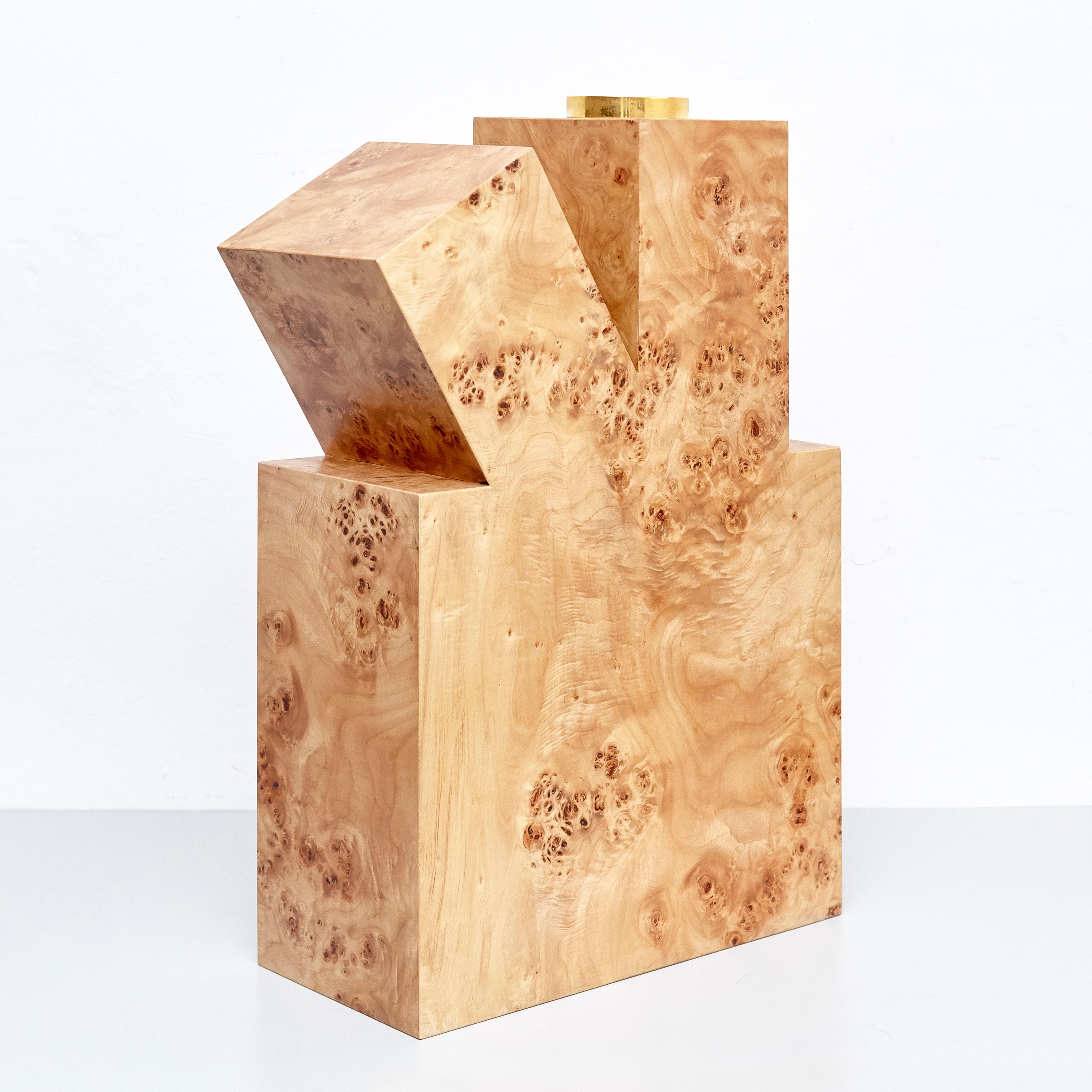 Brass Ettore Sottsass Twenty-Seven Woods for a Chinese Artificial Flower Vase M