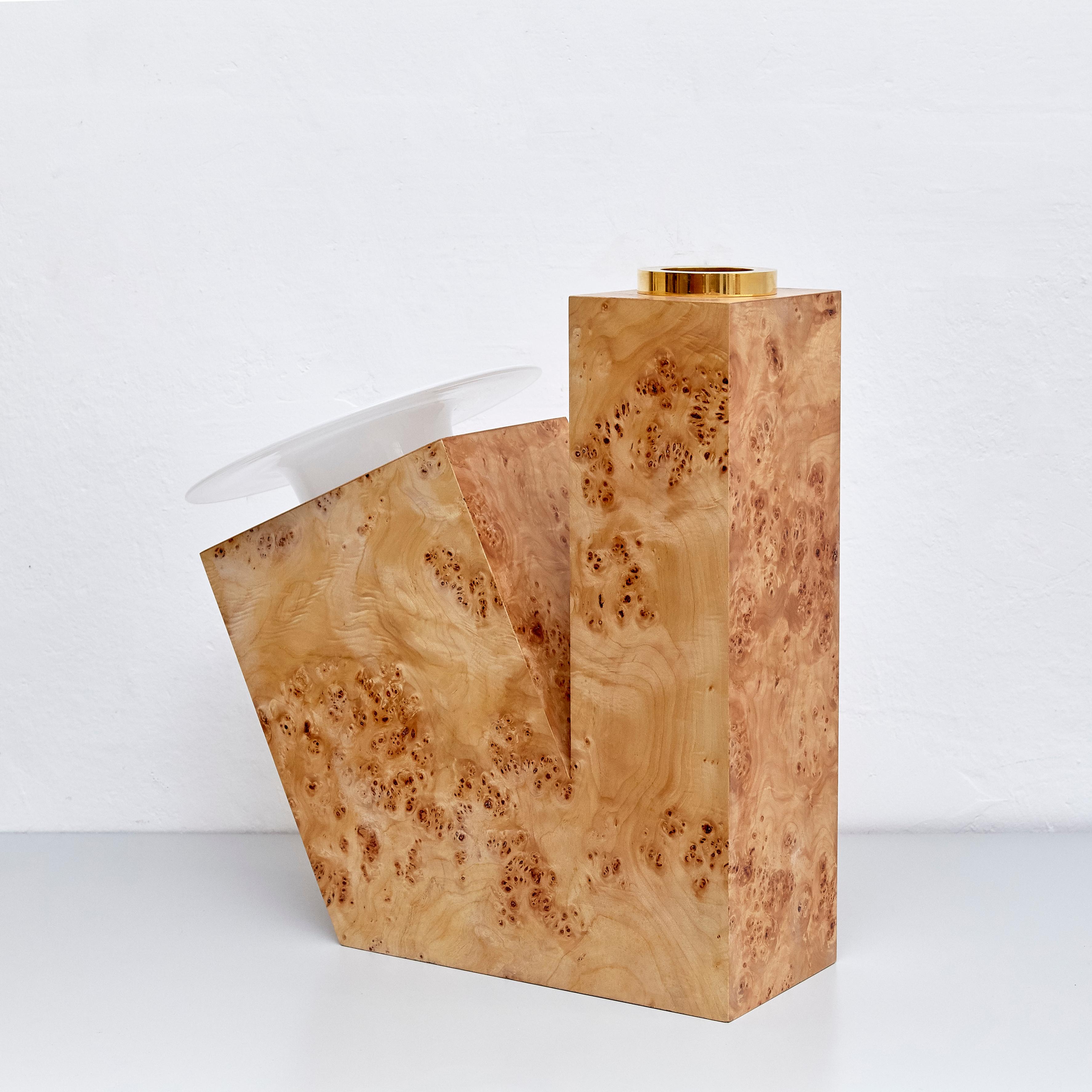 Brass Ettore Sottsass Twenty-Seven Woods for a Chinese Artificial Flower Vase T