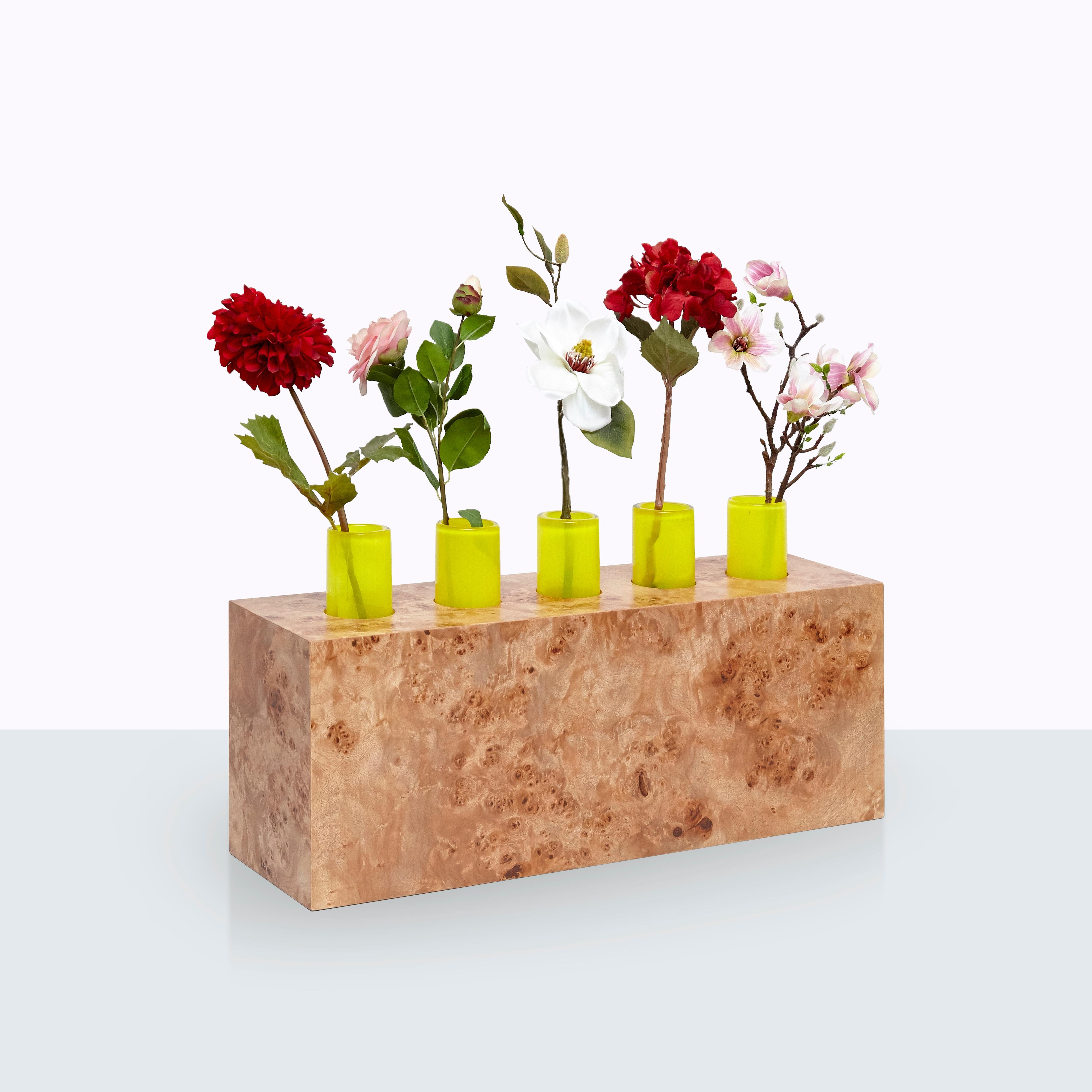 Late 20th Century Ettore Sottsass Twenty-Seven Woods for a Chinese Artificial Flower Vase Z