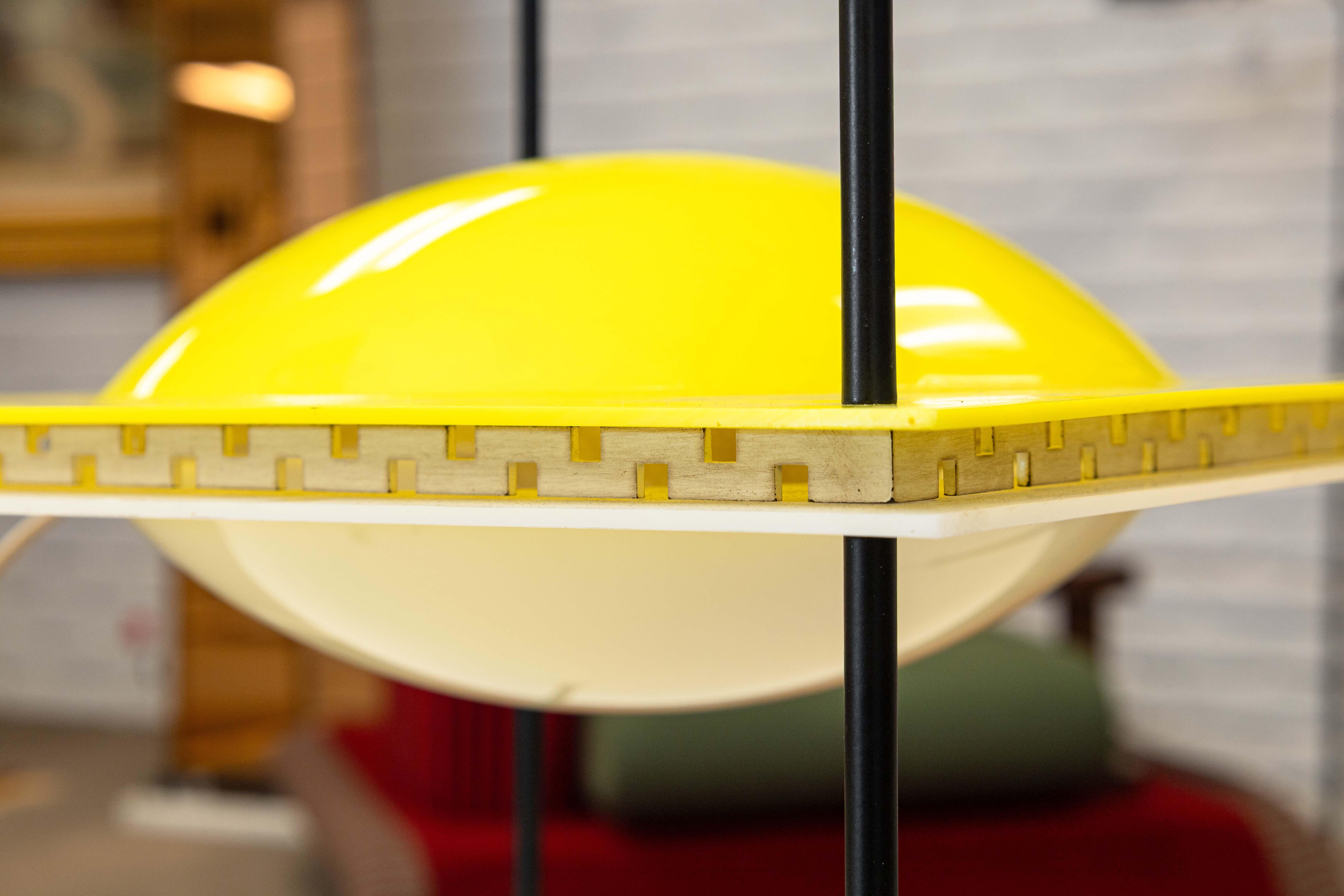 Brass Ettore Sottsass UFO Lamp Arredoluce Italy 1957 Postmodern Space Age Design For Sale
