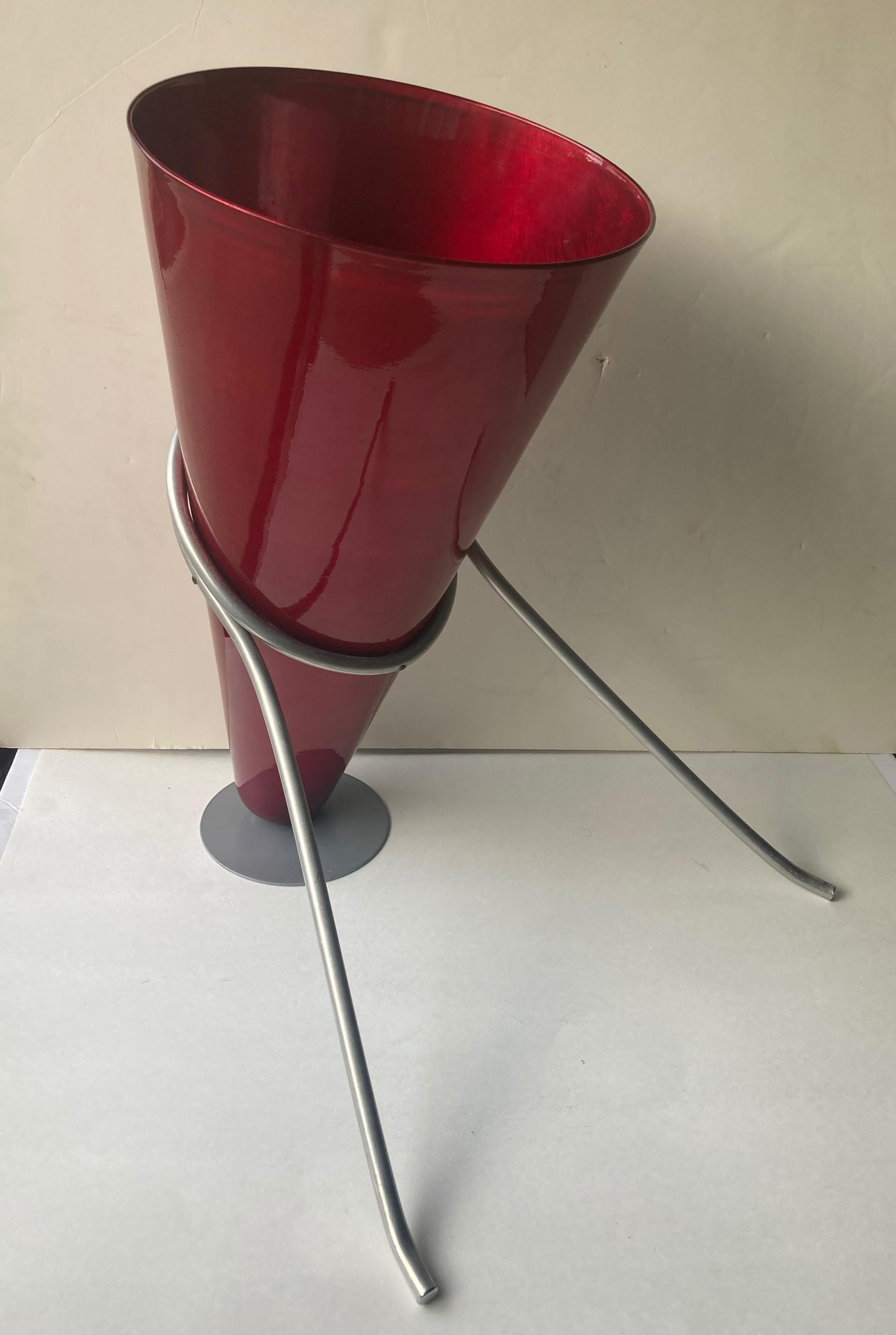 Machine-Made Ettore Sottsass Umbrella Stand by Rinnovel, Enameled Aluminum
