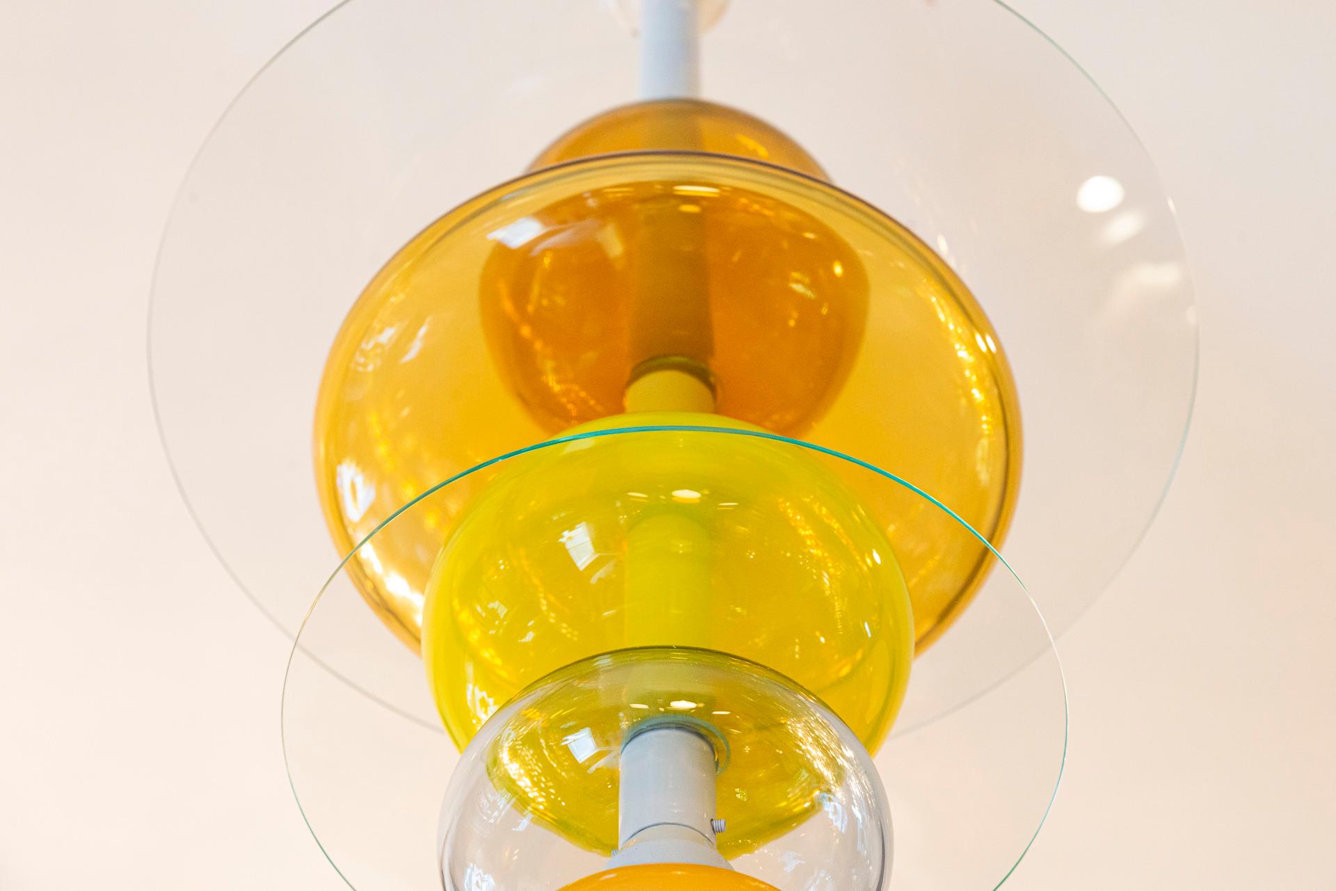 Ettore Sottsass, Venini Colored Glass Luster, Italy, 1995 In Good Condition In Nice, Cote d' Azur