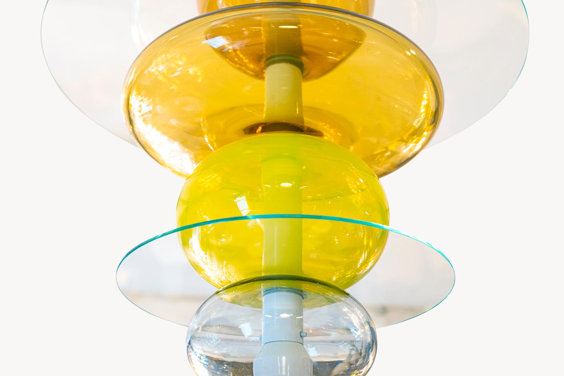 Ettore Sottsass, Venini Colored Glass Luster, Italy, 1995 1