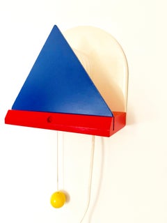 Ettore Sottsass Wall Lamps for Ikea 1980s, in Blue and Red