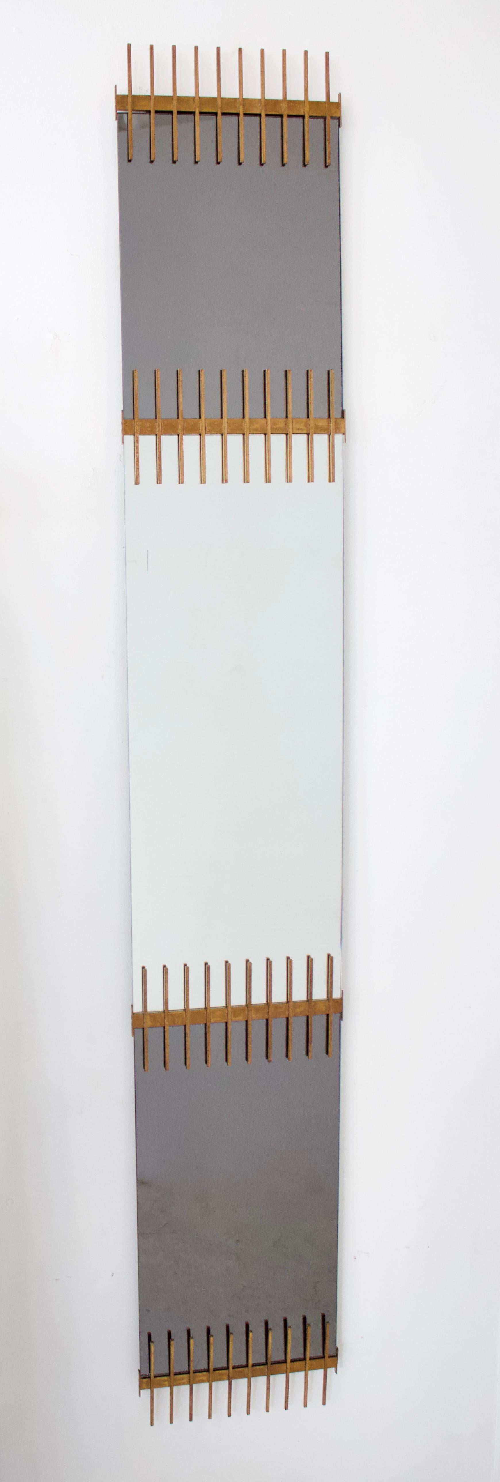 Mid-Century Modern Ettore Sottsass Wall Mirror Made by Santambrogio e De Berti c 1950