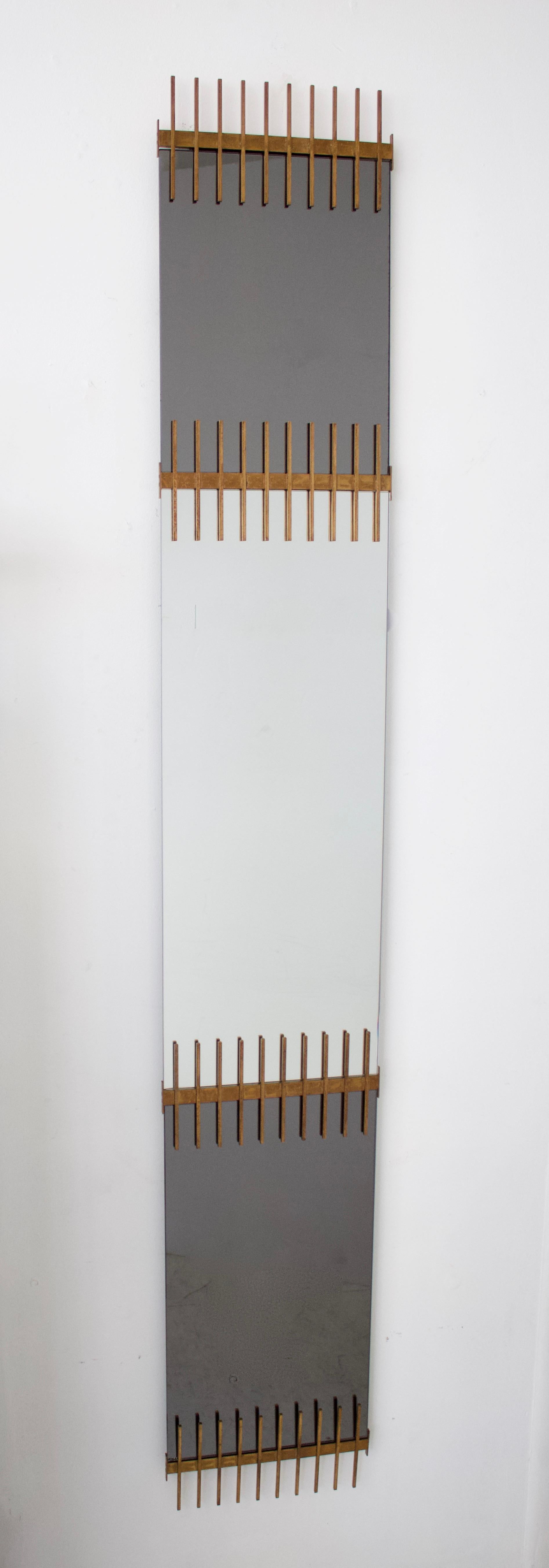 Italian Ettore Sottsass Wall Mirror Made by Santambrogio e De Berti c 1950