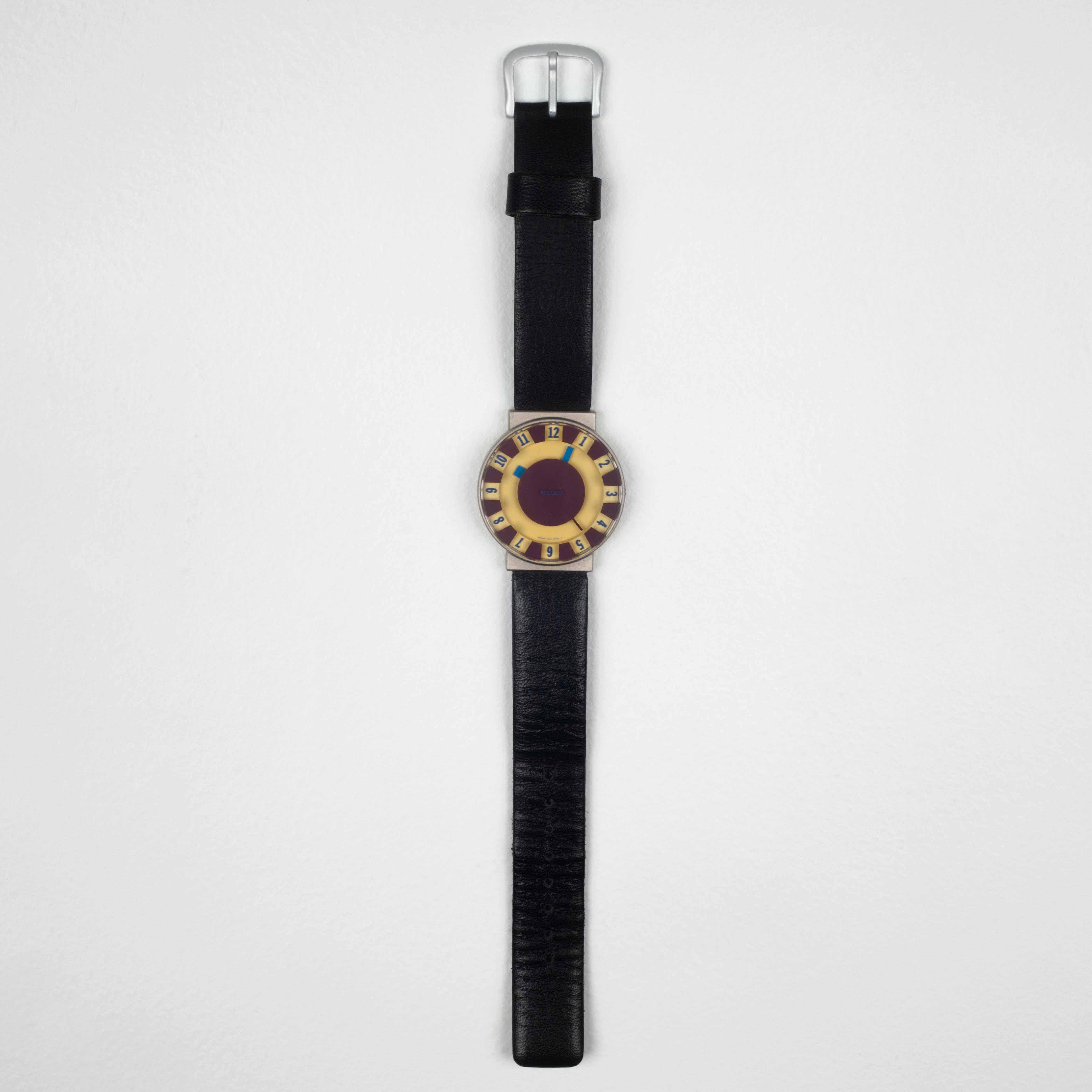 Stainless Steel Ettore Sottsass Watch, Collection Sottsass for Seiko, Japan, 1993