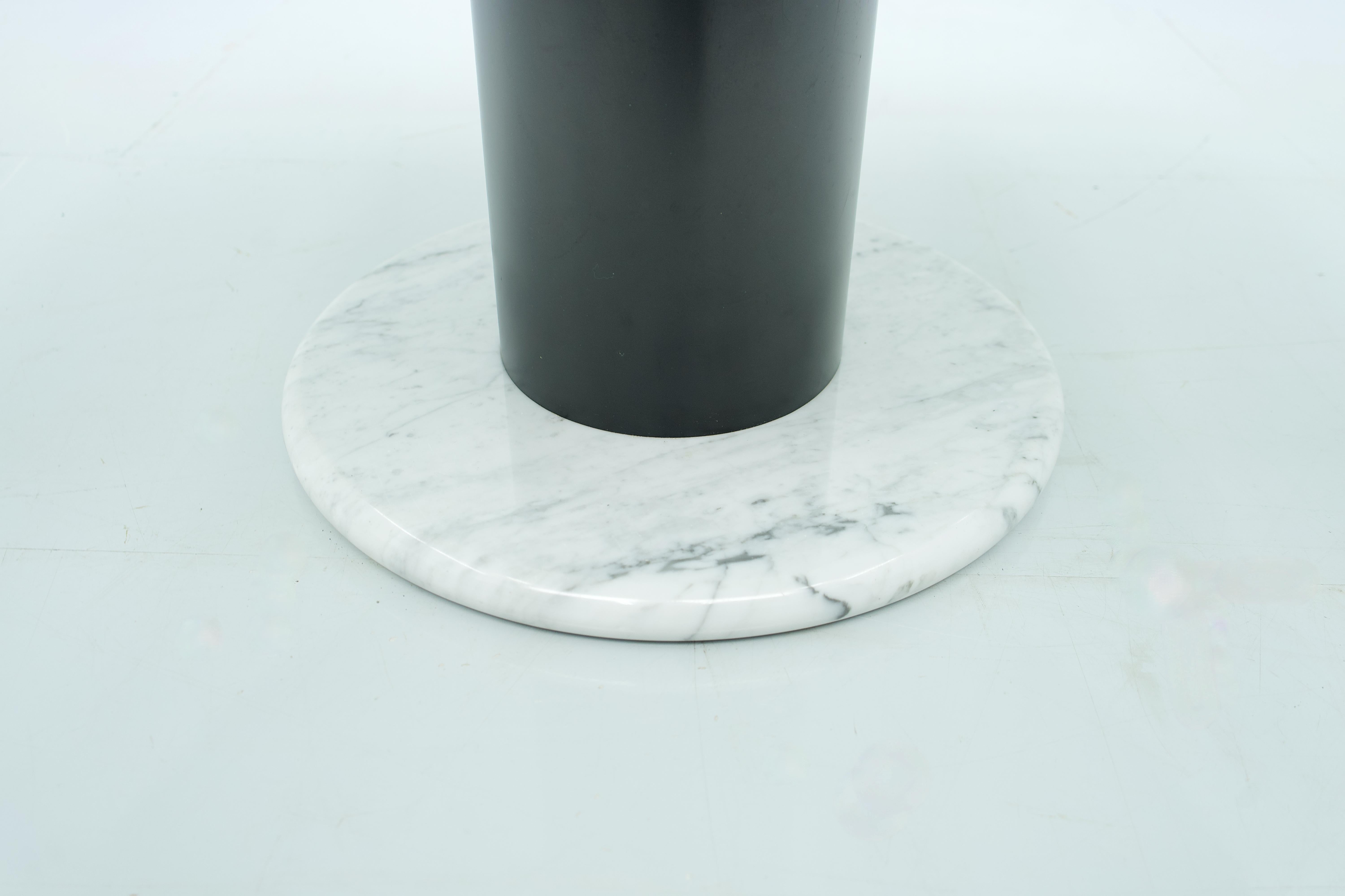 Ettore Sottsass White Marble Pedestal Dining Table, 1965 4