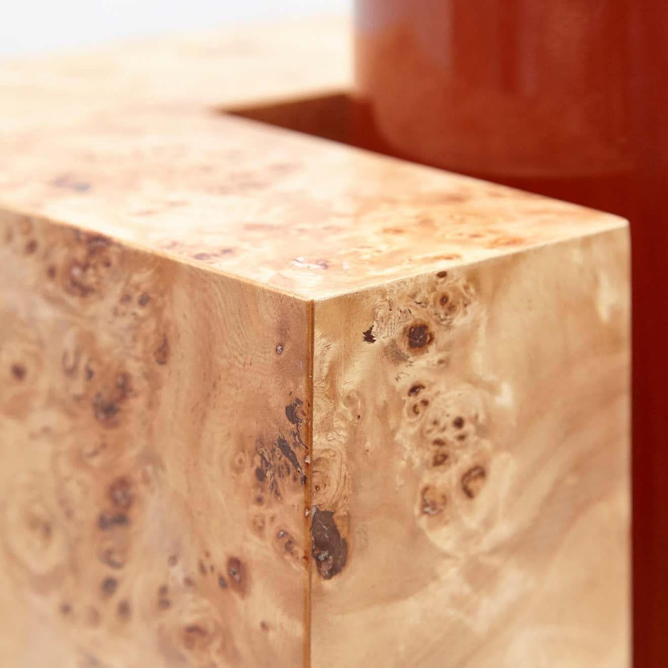 Ettore Sottsass Y Vaso in edizione limitata in Wood e vetro di Murano per fiori in vendita 4