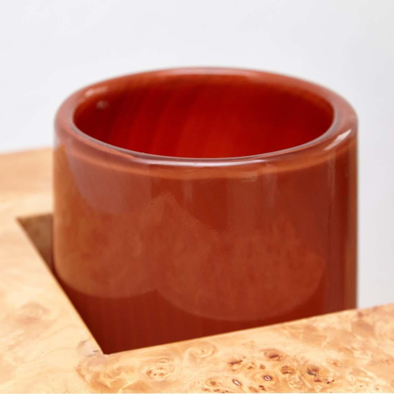 Ettore Sottsass Y Vaso in edizione limitata in Wood e vetro di Murano per fiori in vendita 8