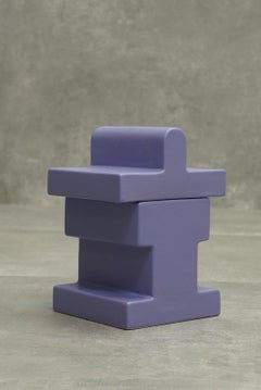 Ettore Sottsass Yantra Y25 Vase in Periwinkle Color for Design Centre, 1969