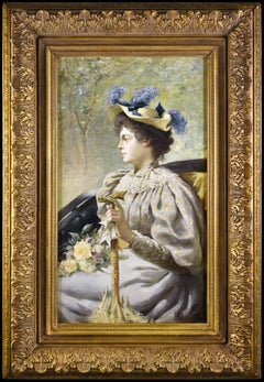 Italian lady in a carriage