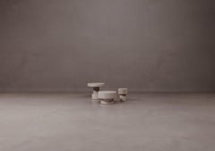 Ettorino Table Solid Acid-Treated Ostuni Travertine by Dainelli Studio Atelier