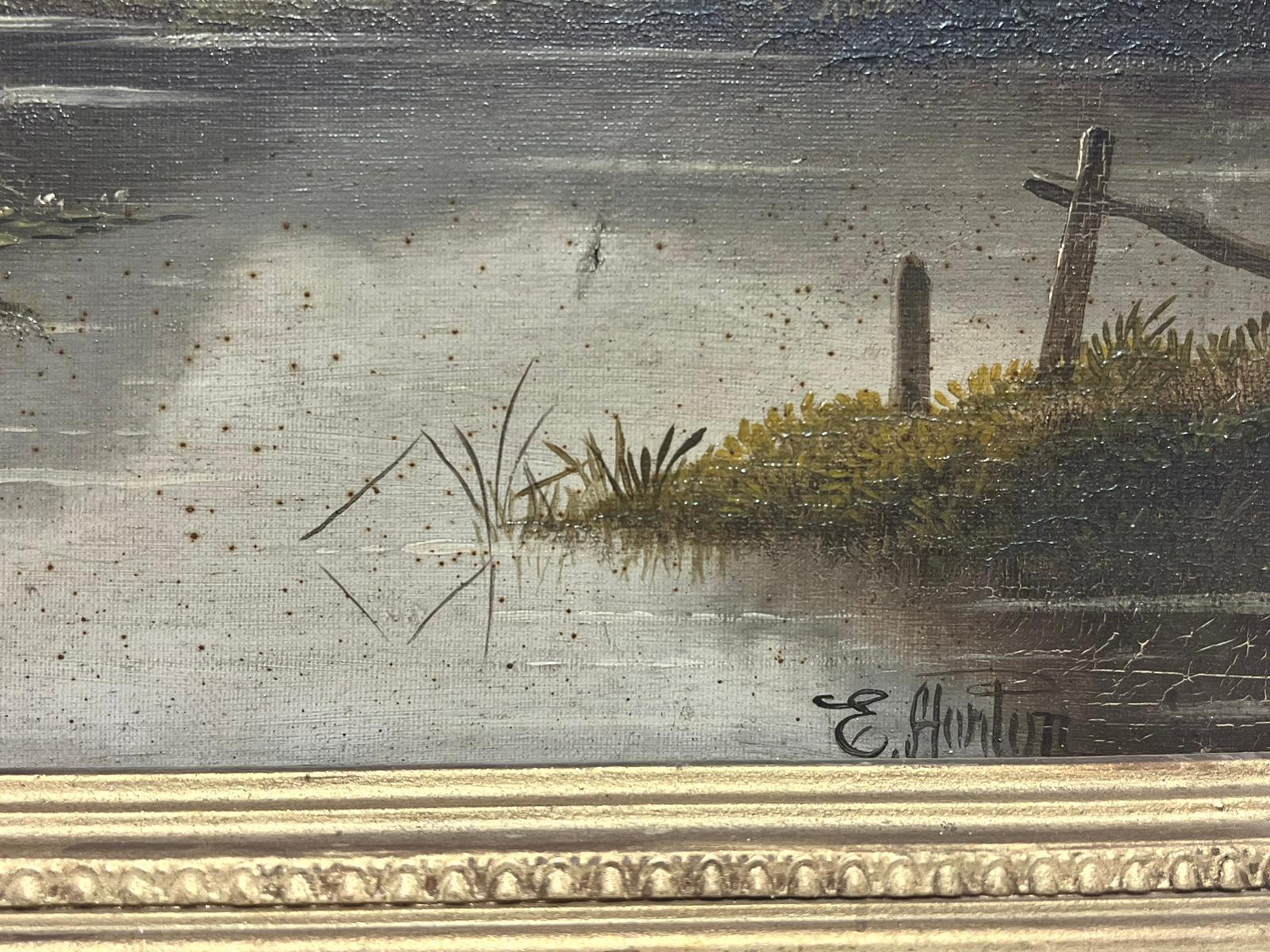 Künstler/Schule: von Etty Horton, britisches Ende des 19.

Titel: Das Flussufer

Medium: Öl auf Leinwand, gerahmt

Gerahmt: 16,5 x 24,5 Zoll
Gemälde: 12 x 20 Zoll

Provenienz: Privatsammlung, England

Zustand: Das Gemälde ist in einem insgesamt