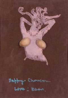 A pair of Christmas cards from Euan Uglow