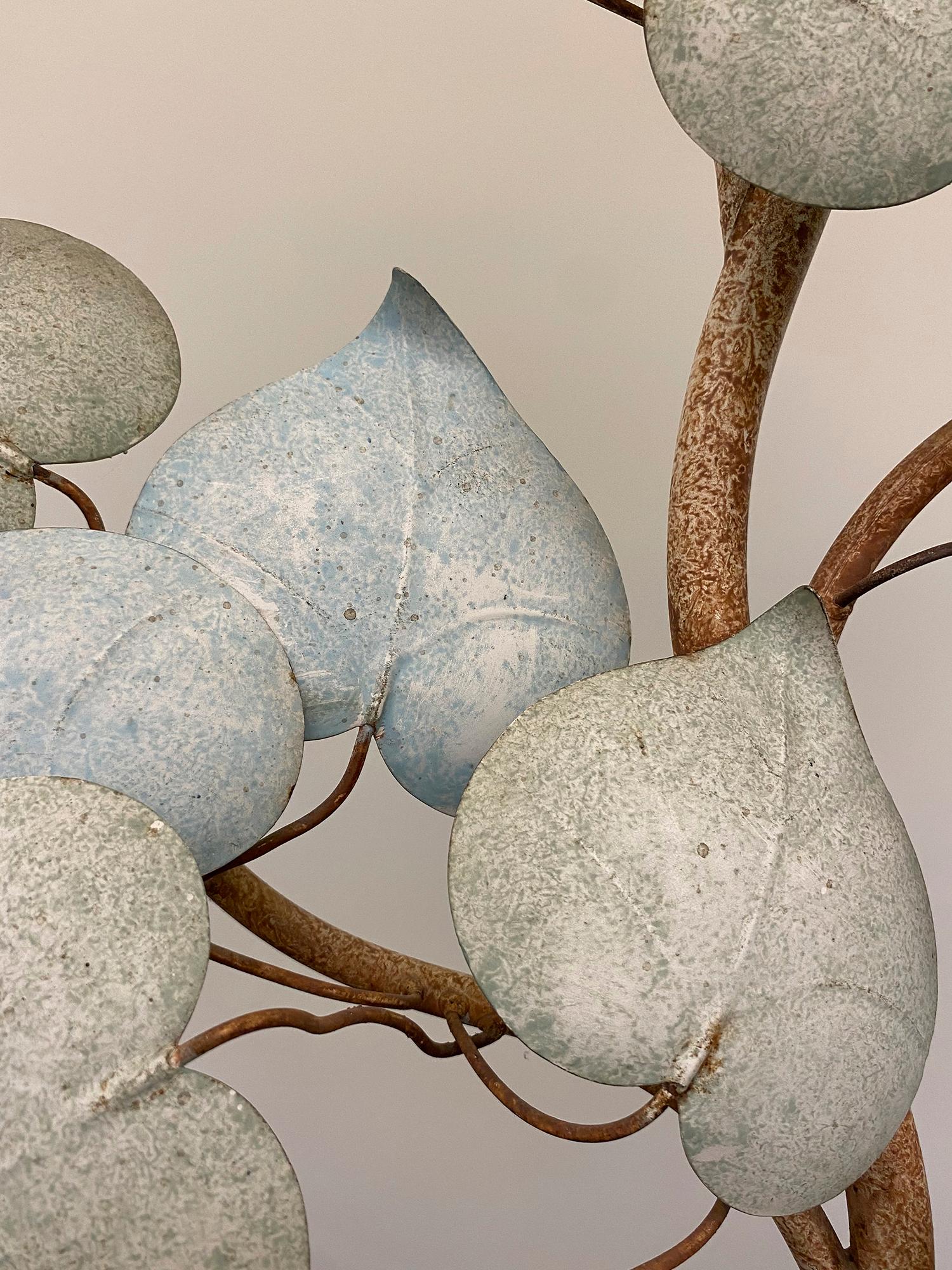 Français Eucaliptus - Lampadaire en métal vintage en vente