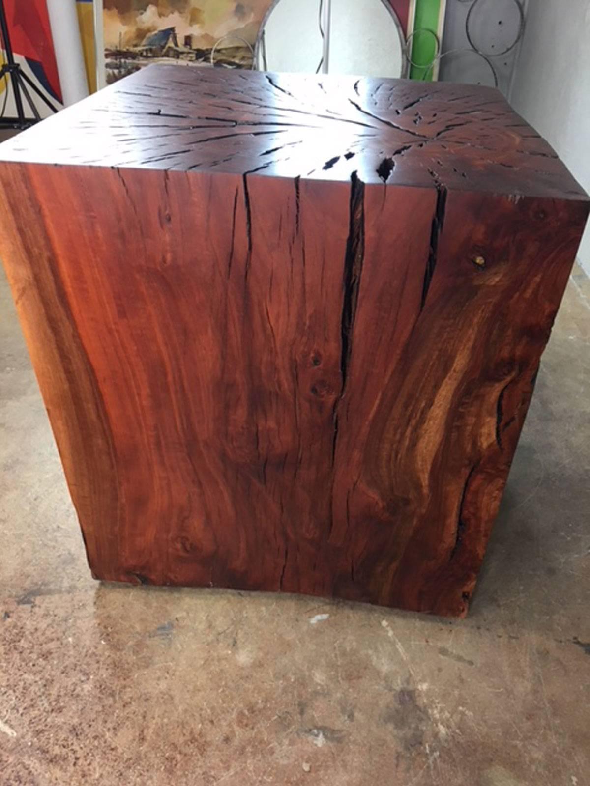 Contemporary Eucalyptus End Table or Art Display Pedestal For Sale