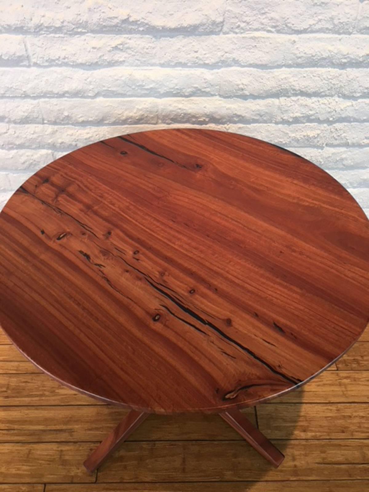 American Eucalyptus Wood Center Table For Sale