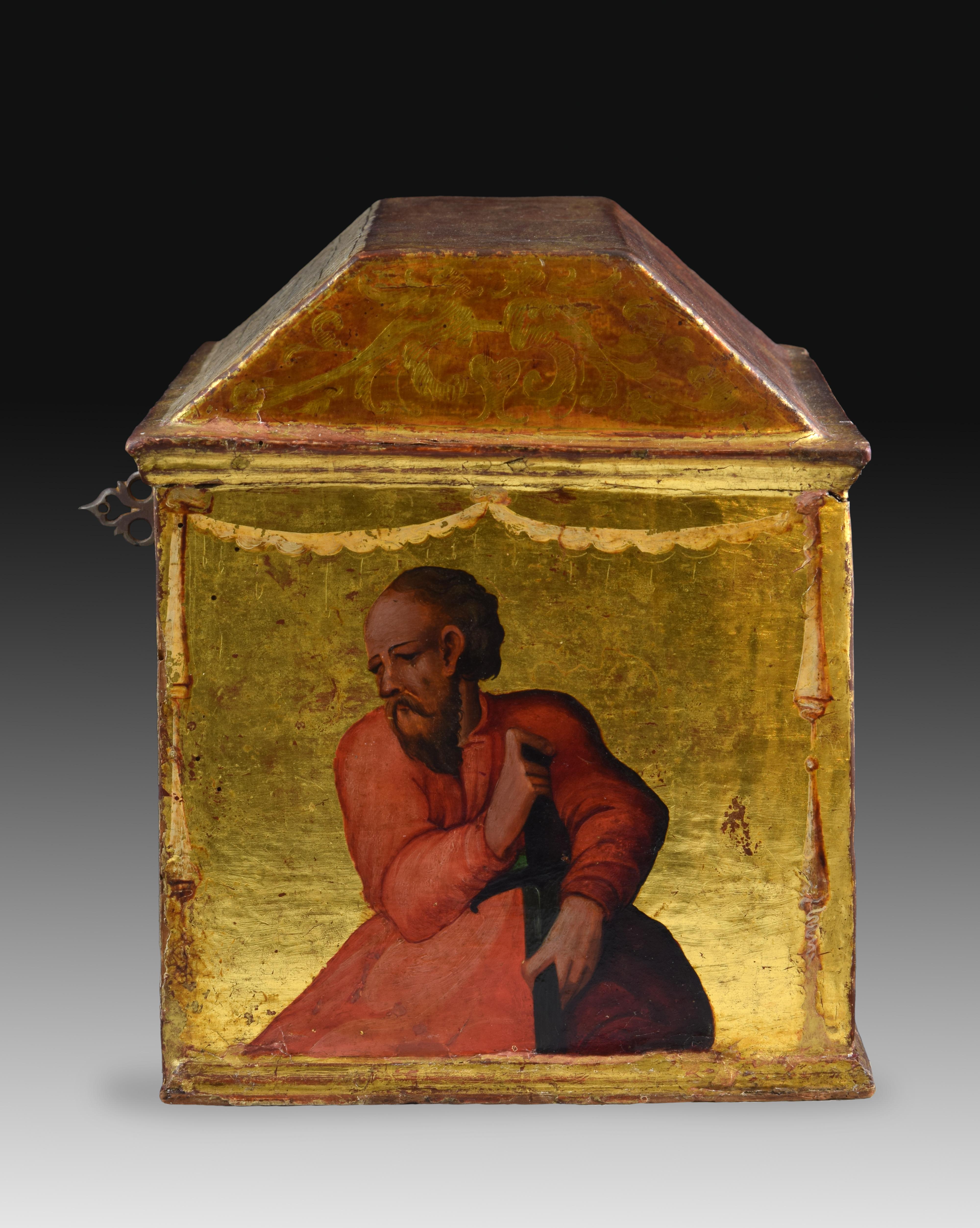 Other Eucharistic Chest, Carved and Polychrome Wood, Spain, 16th Century
