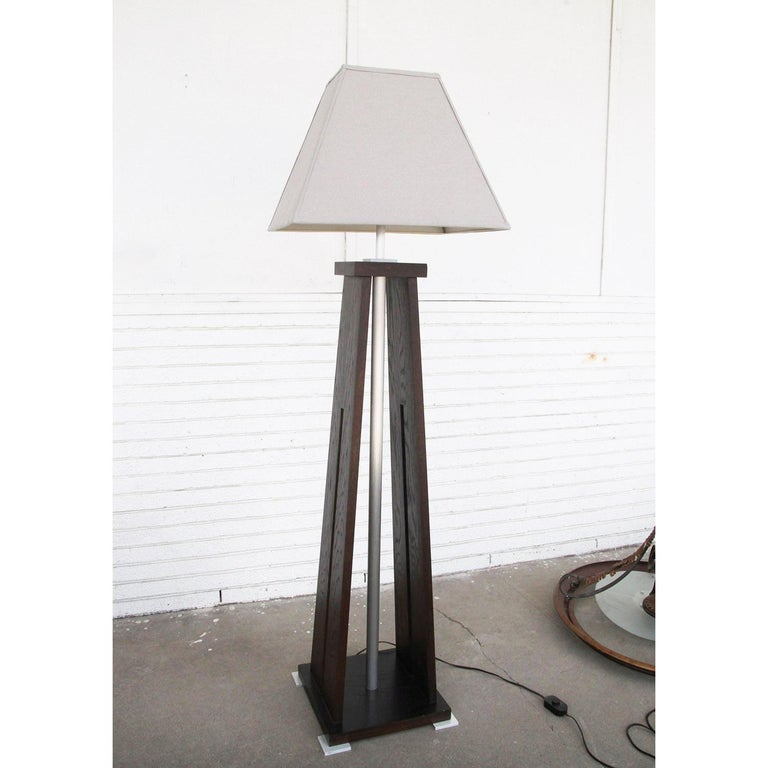Euclid Mission Style Floor Lamp by Mirak Furniture In Good Condition For Sale In Pasadena, TX