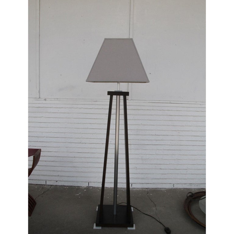 Contemporary Euclid Mission Style Floor Lamp by Mirak Furniture For Sale