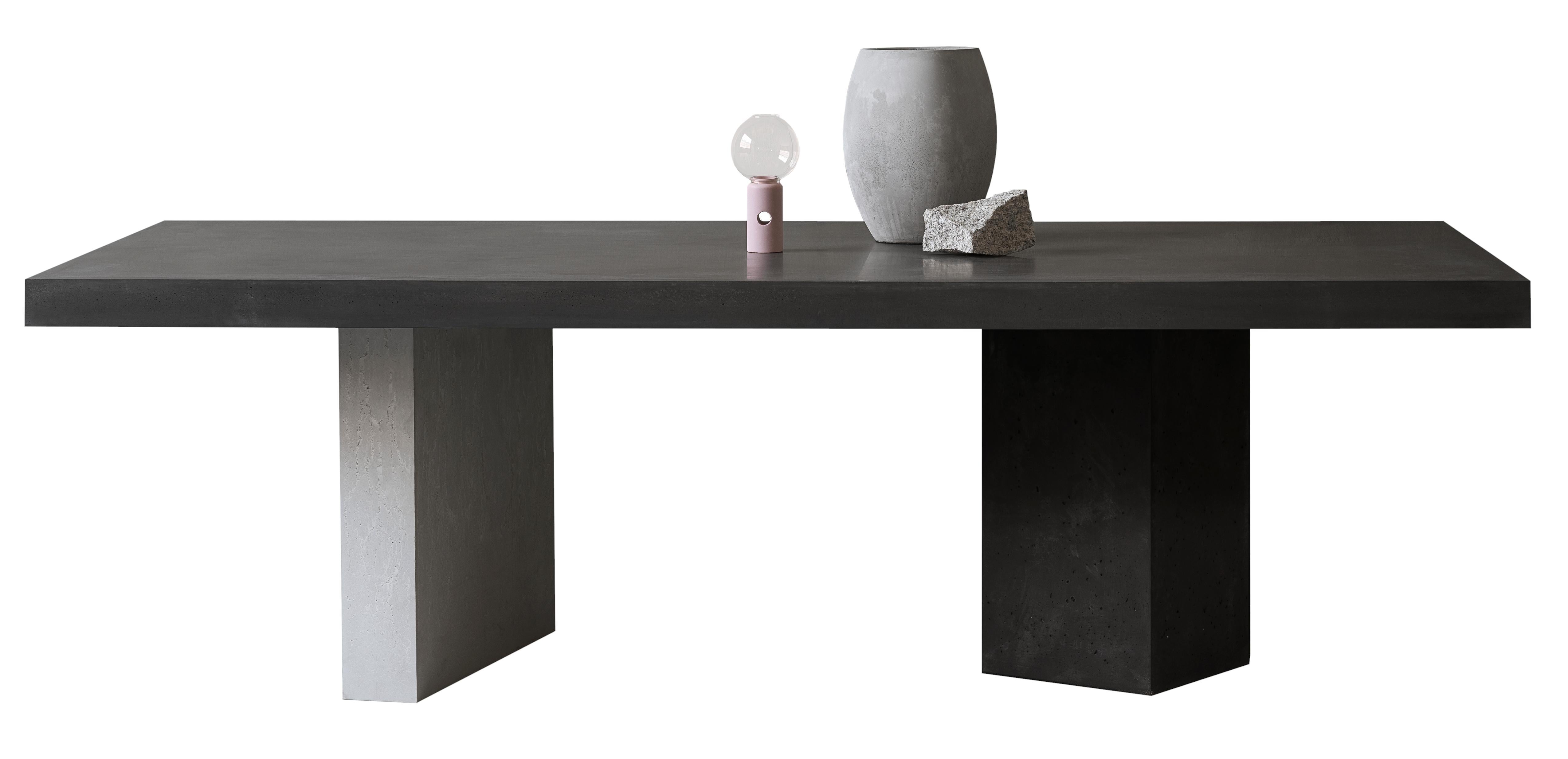 Contemporary 21st Century Euclide Concrete Dining Table 100% handmade in Italy For Sale